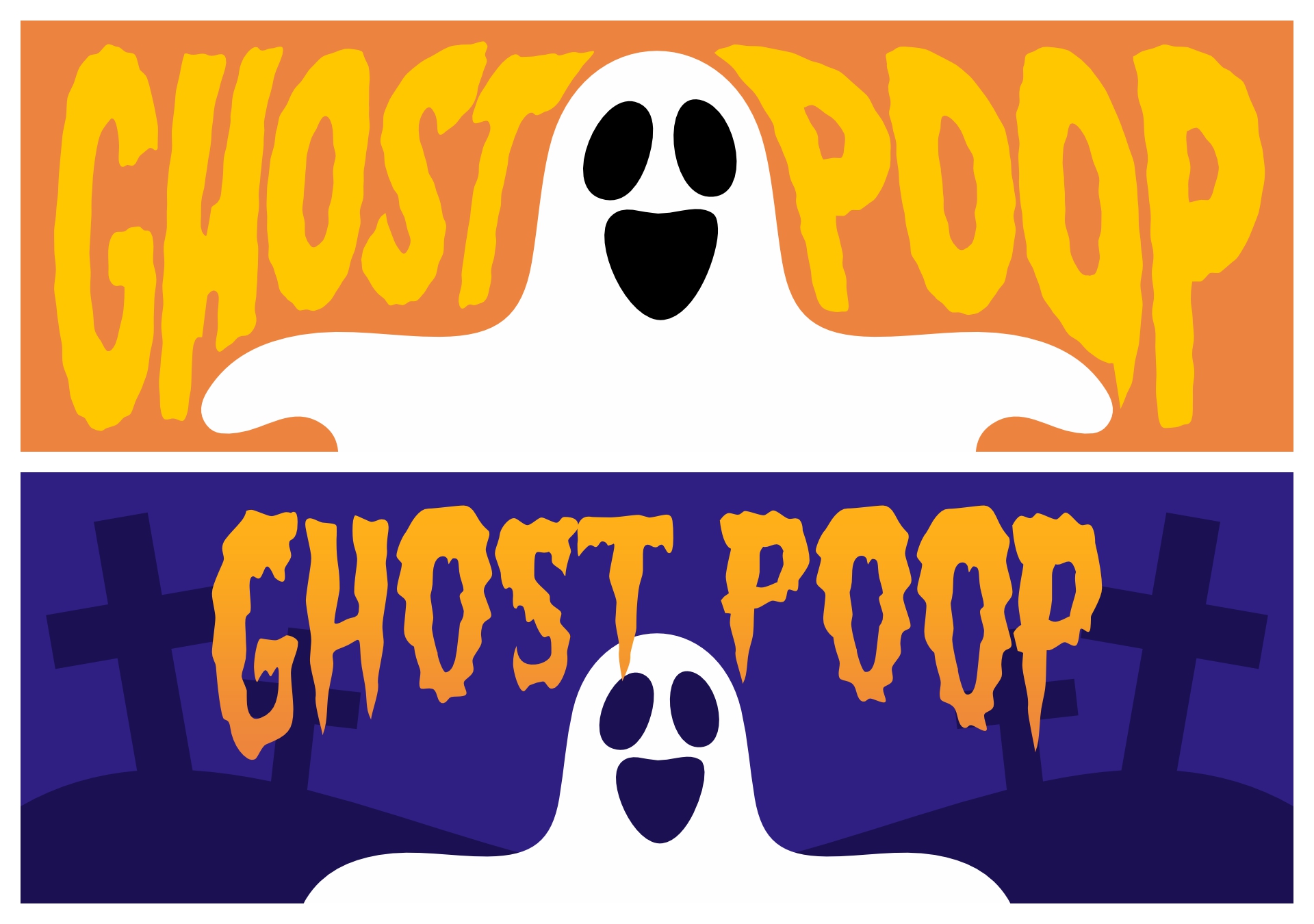 Ghost Poop Party Bag Tags