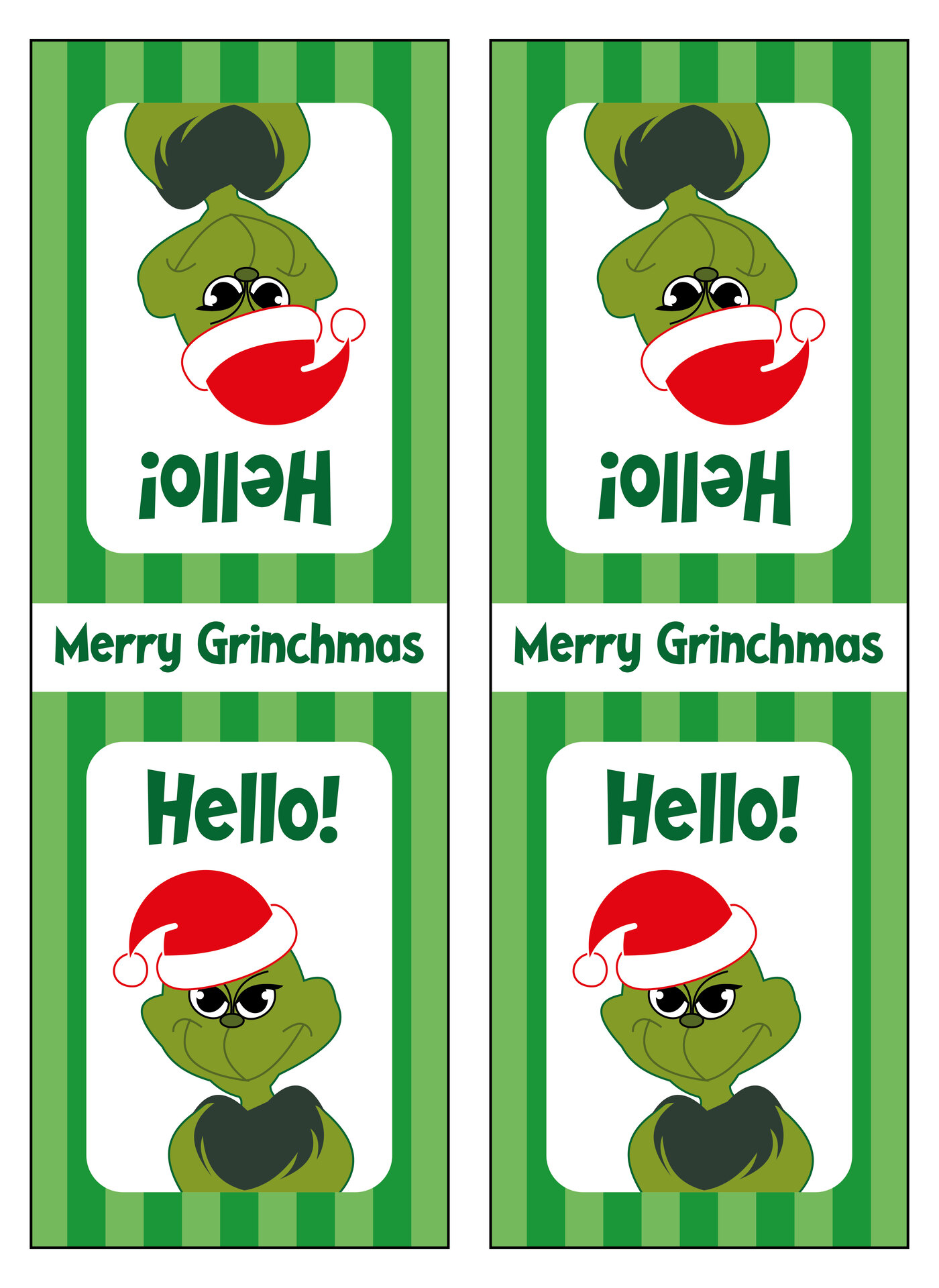 Grinch Tic Tac Labels for Christmas