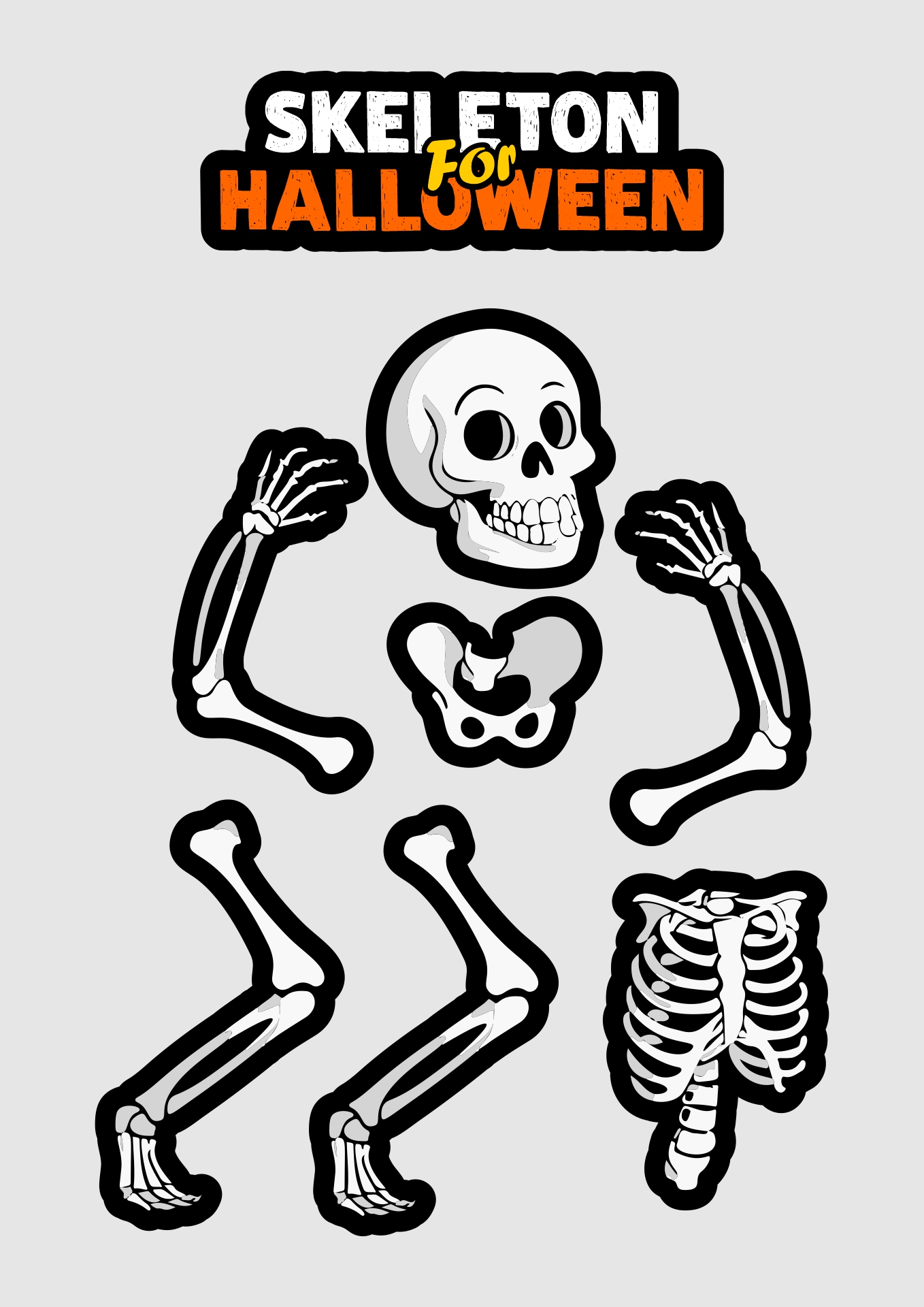 Halloween Craft Skeleton Cut Out