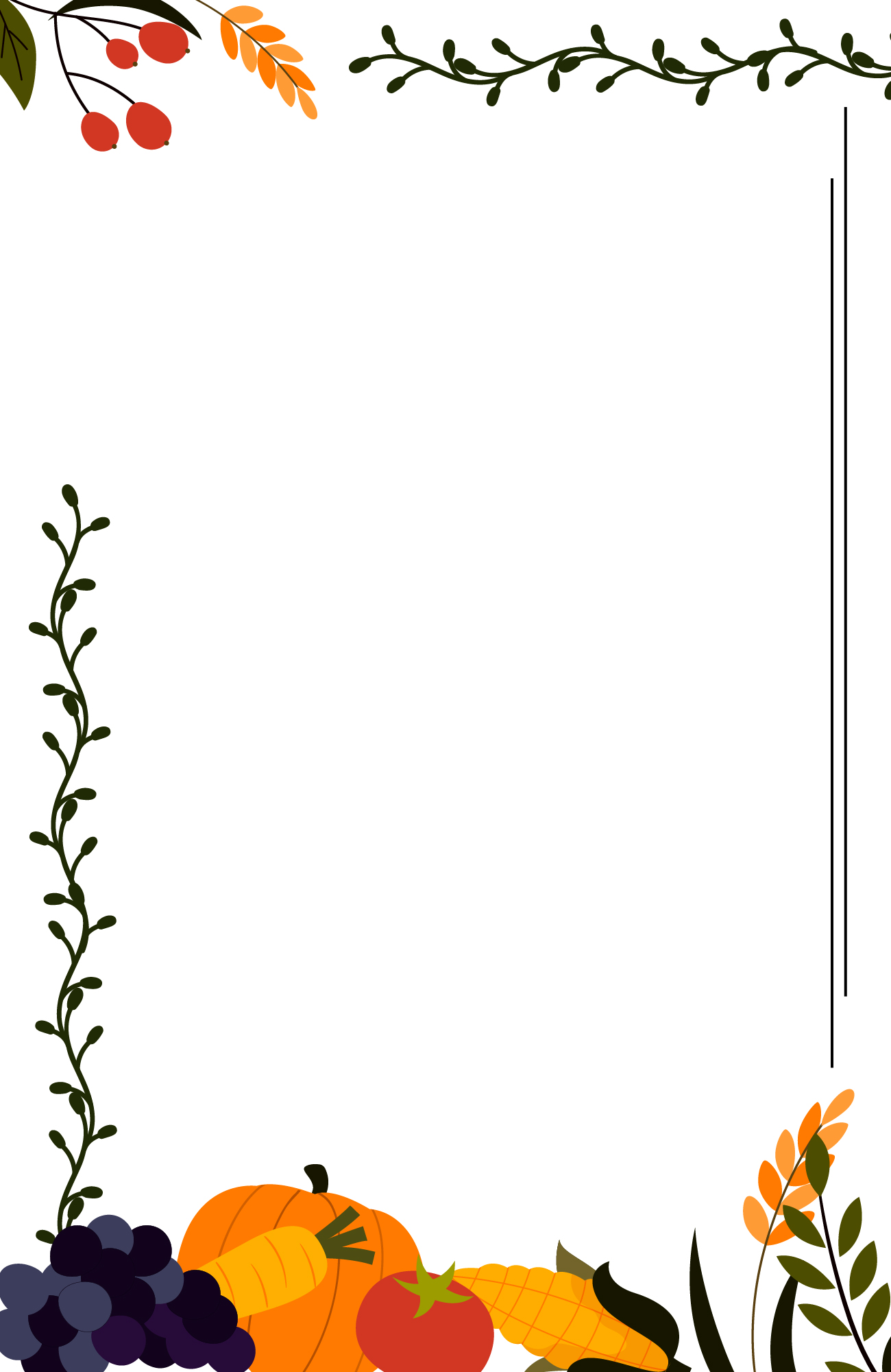 Harvest Theme Page Border