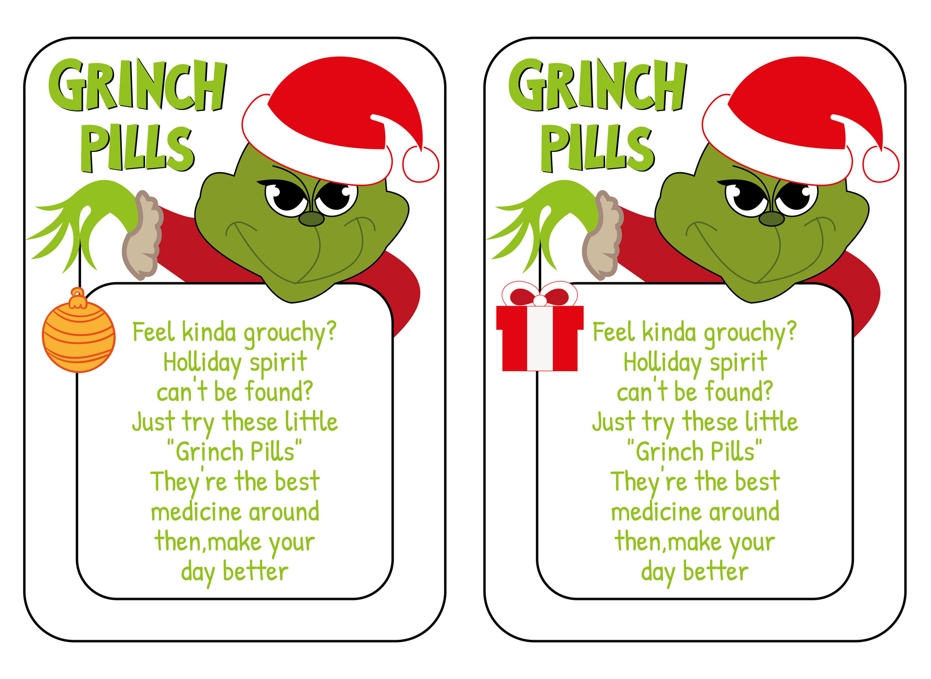 Holiday-themed Grinch Tic Tac Packaging