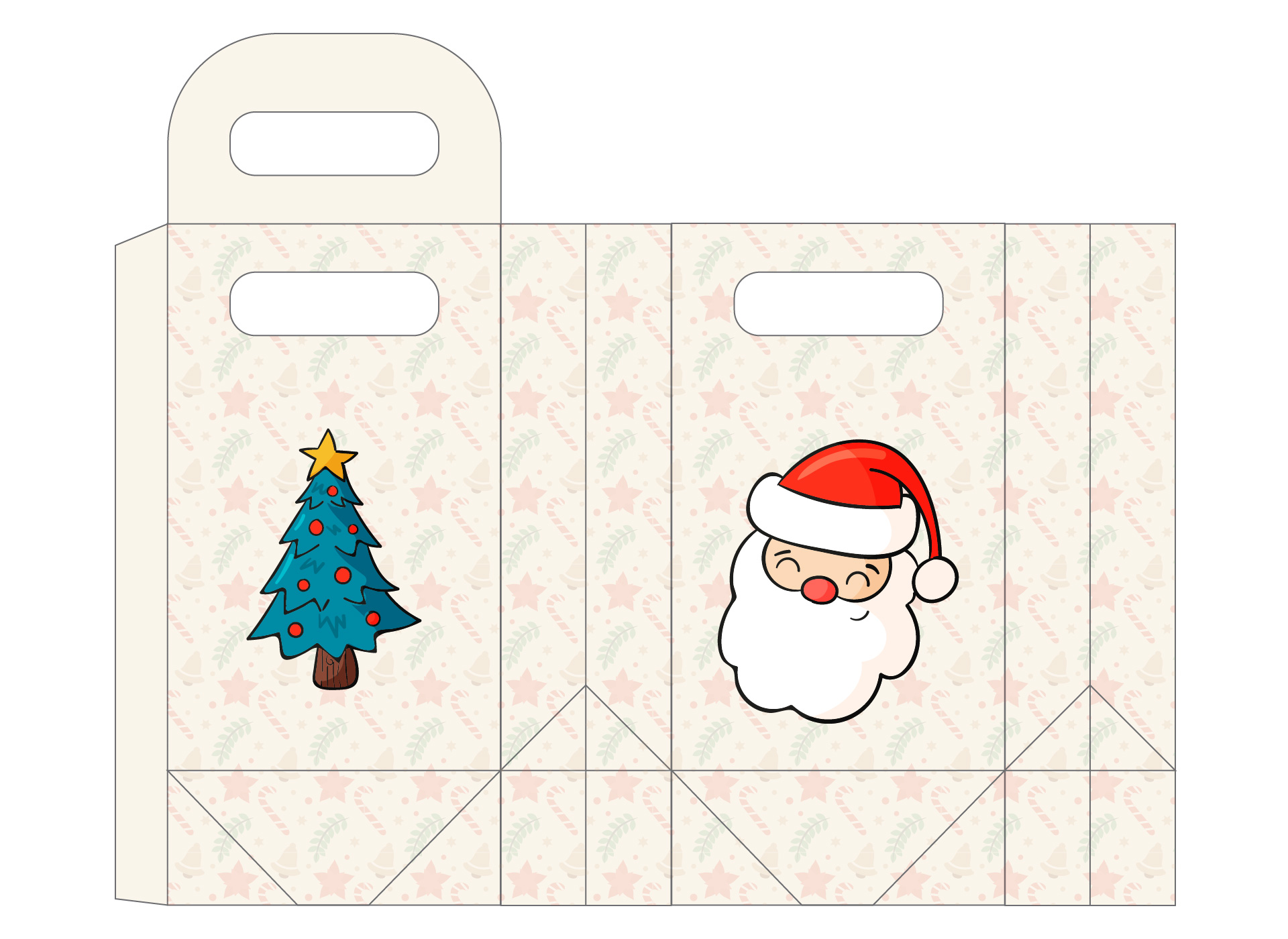 Holiday Themed Printable Paper Bags