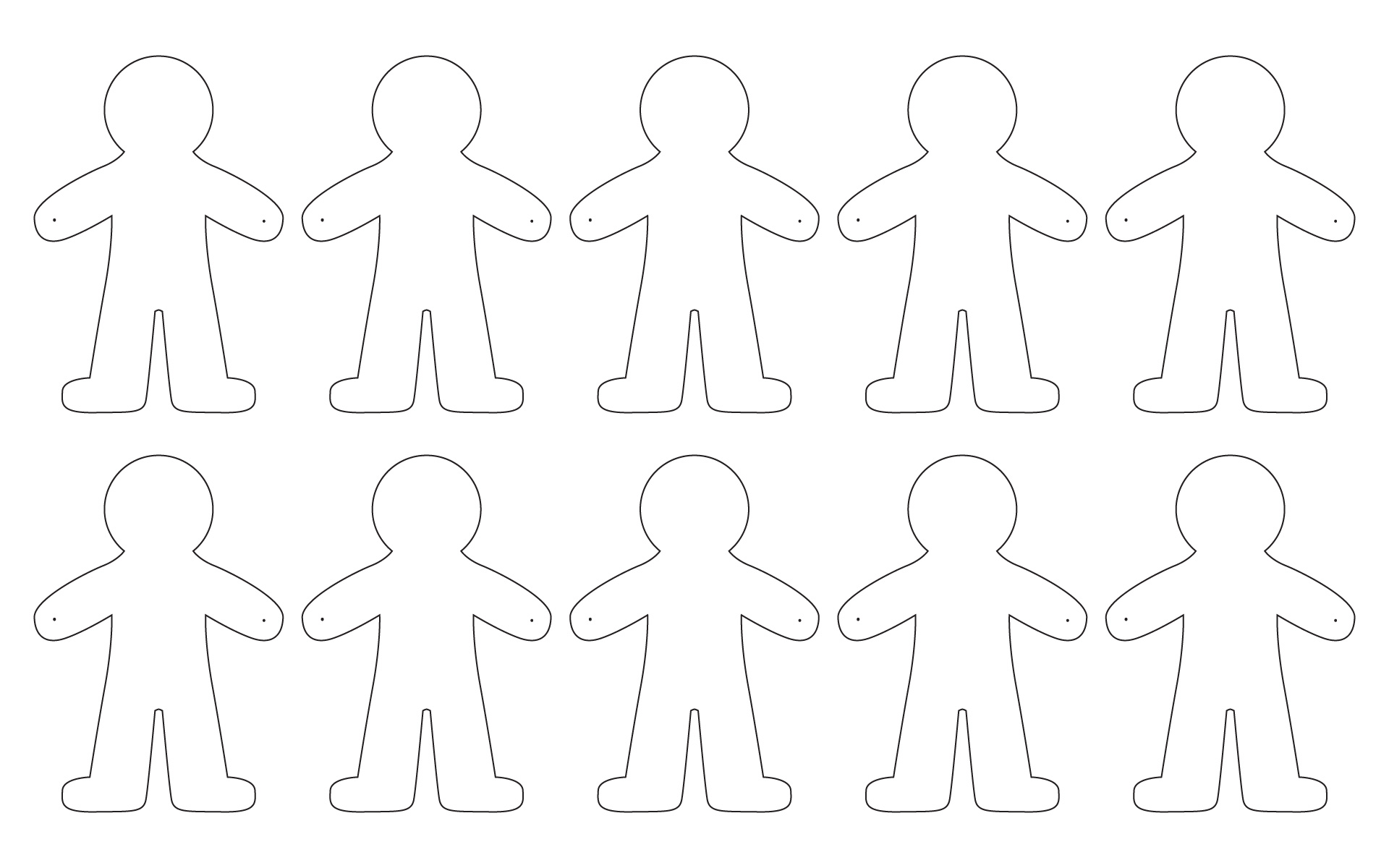 Interactive Paper Chain People Activity Sheets