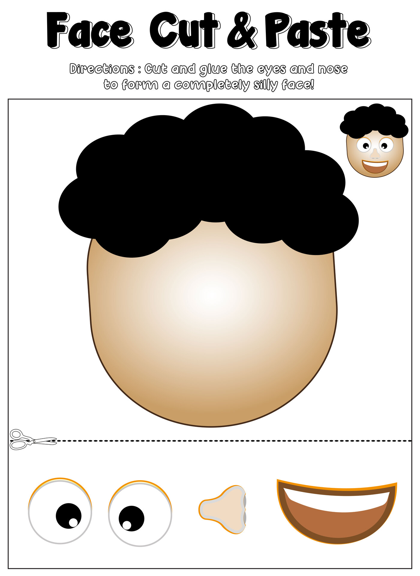 Kids Crafting Eyes Nose Mouth Printables