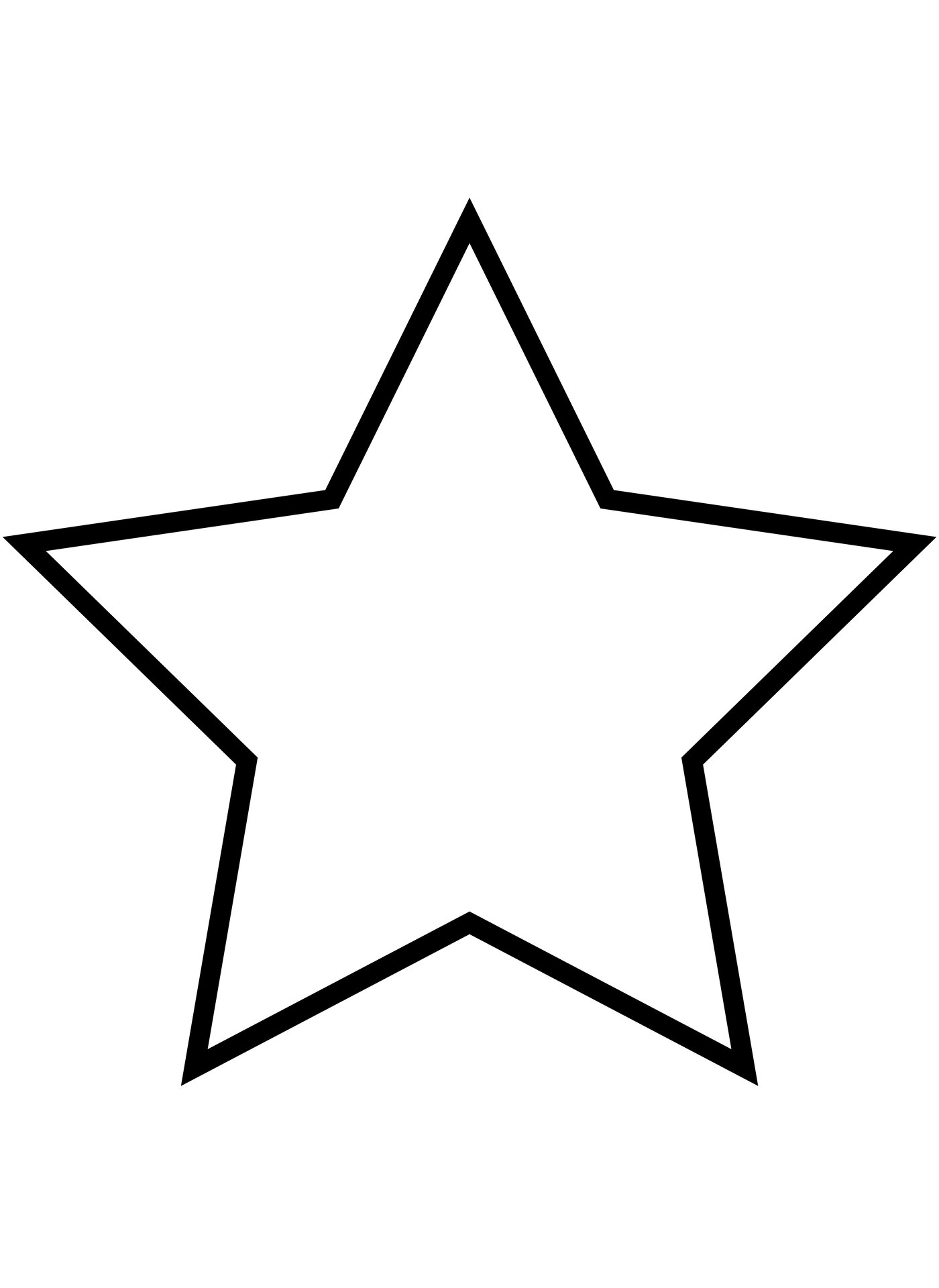 Large Five-Point Star Print Out