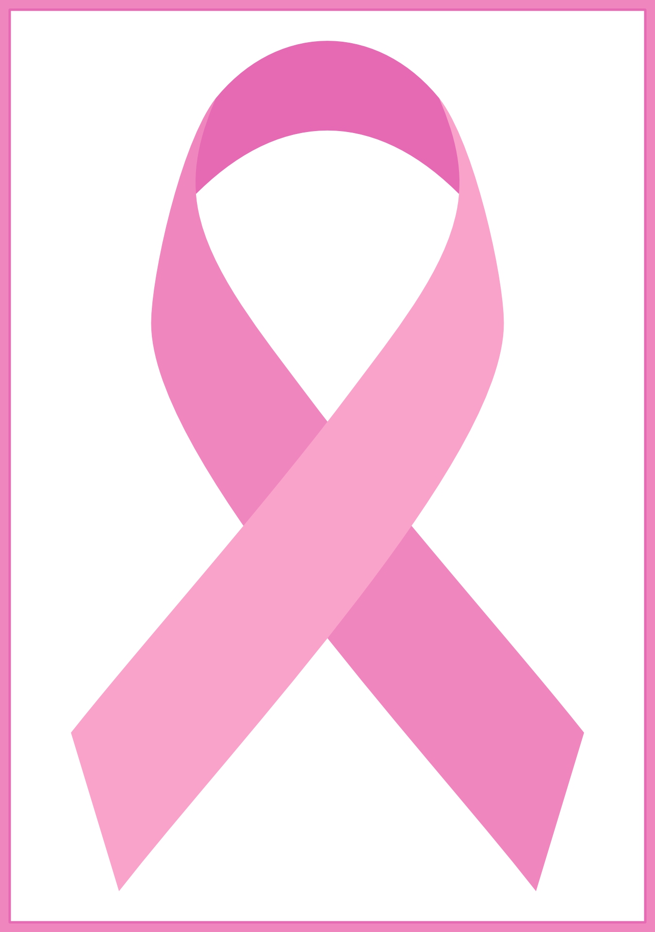 Large Pink Ribbon Stencil