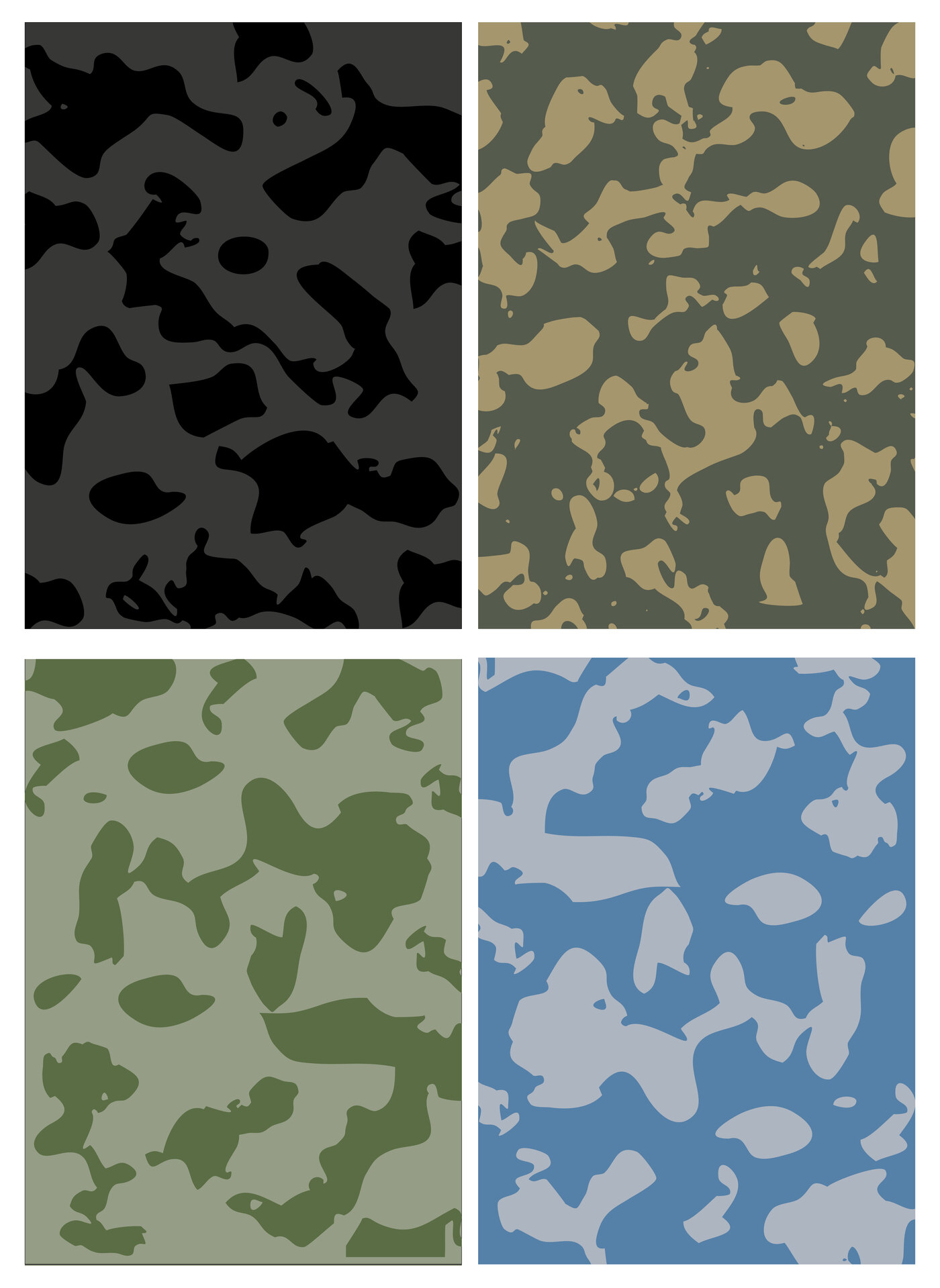 Military Style Camo Stencils Printable