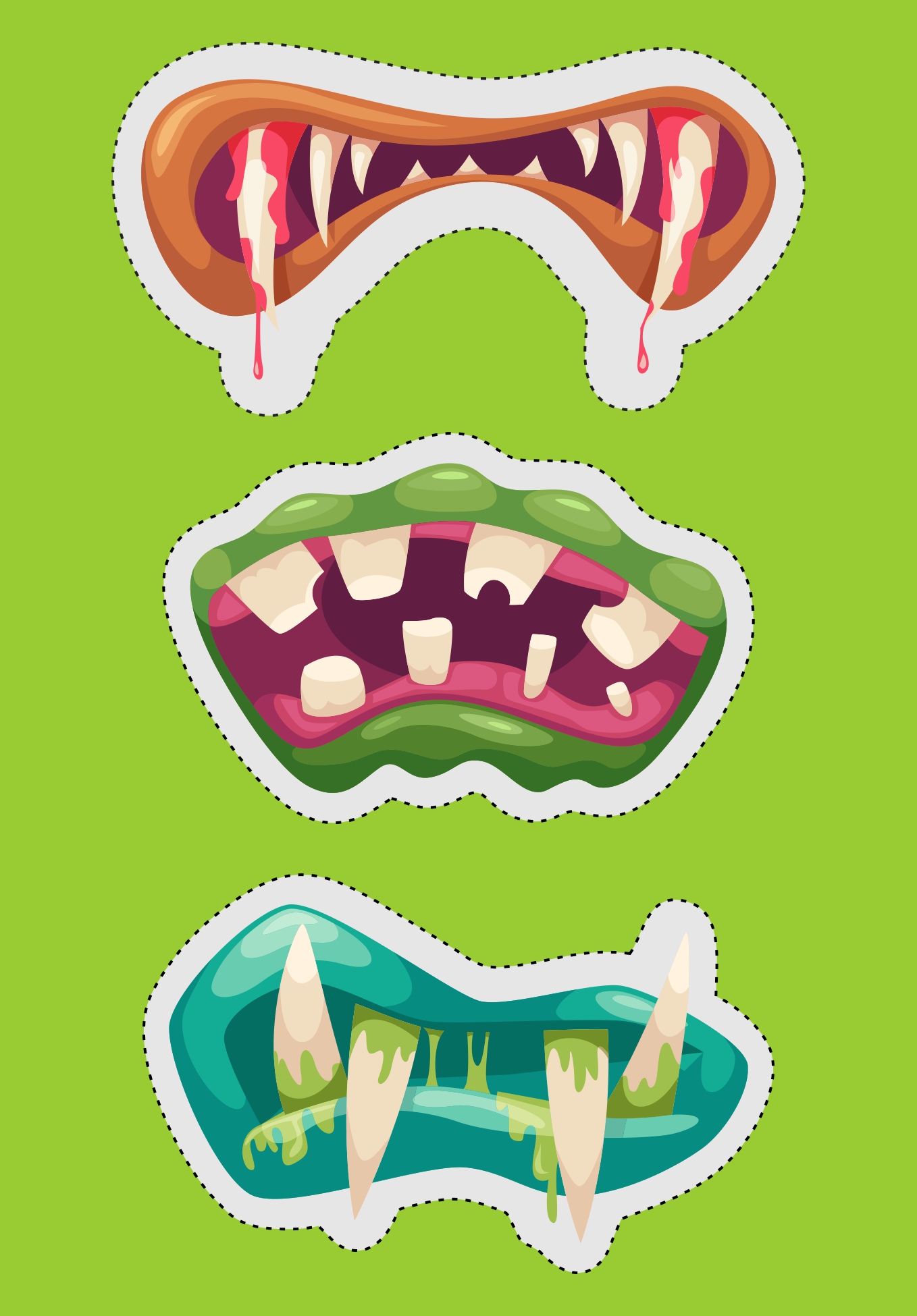 Monster Mouth Halloween Party Props Printable