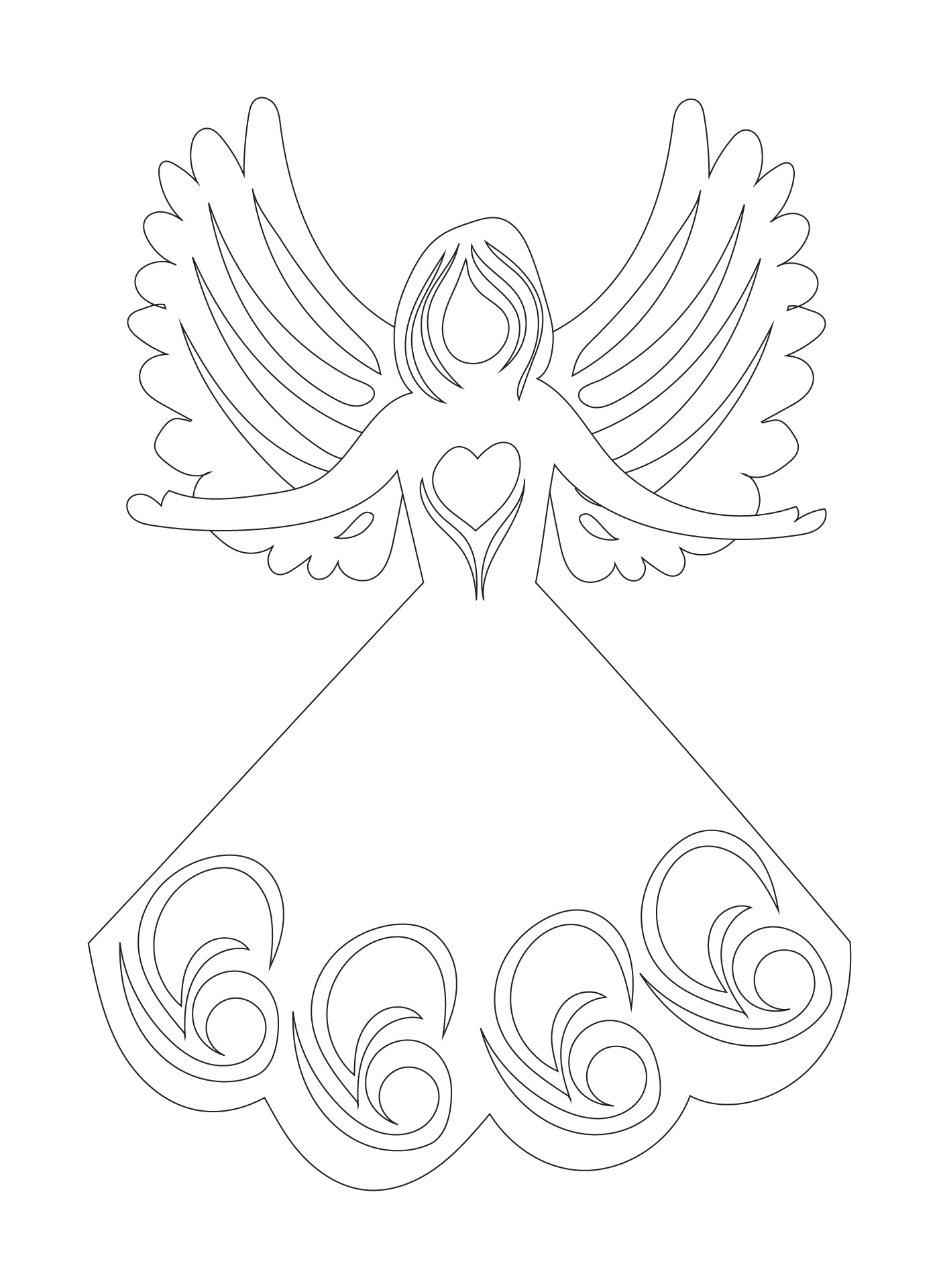 Paper Cut Angel Patterns