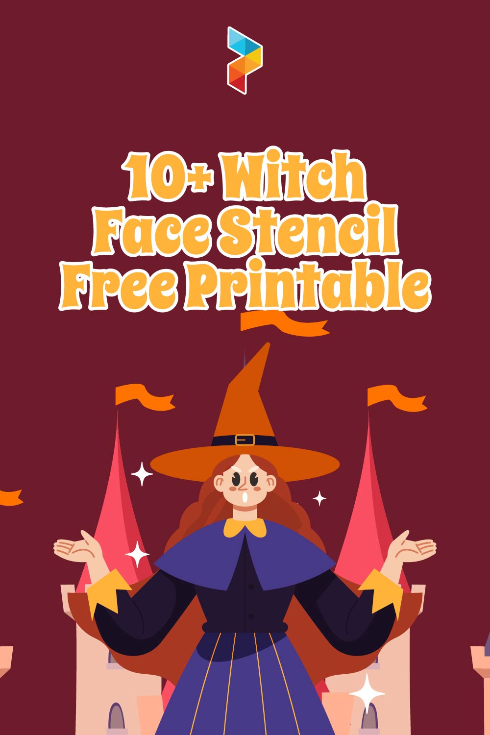 Witch Face Stencil