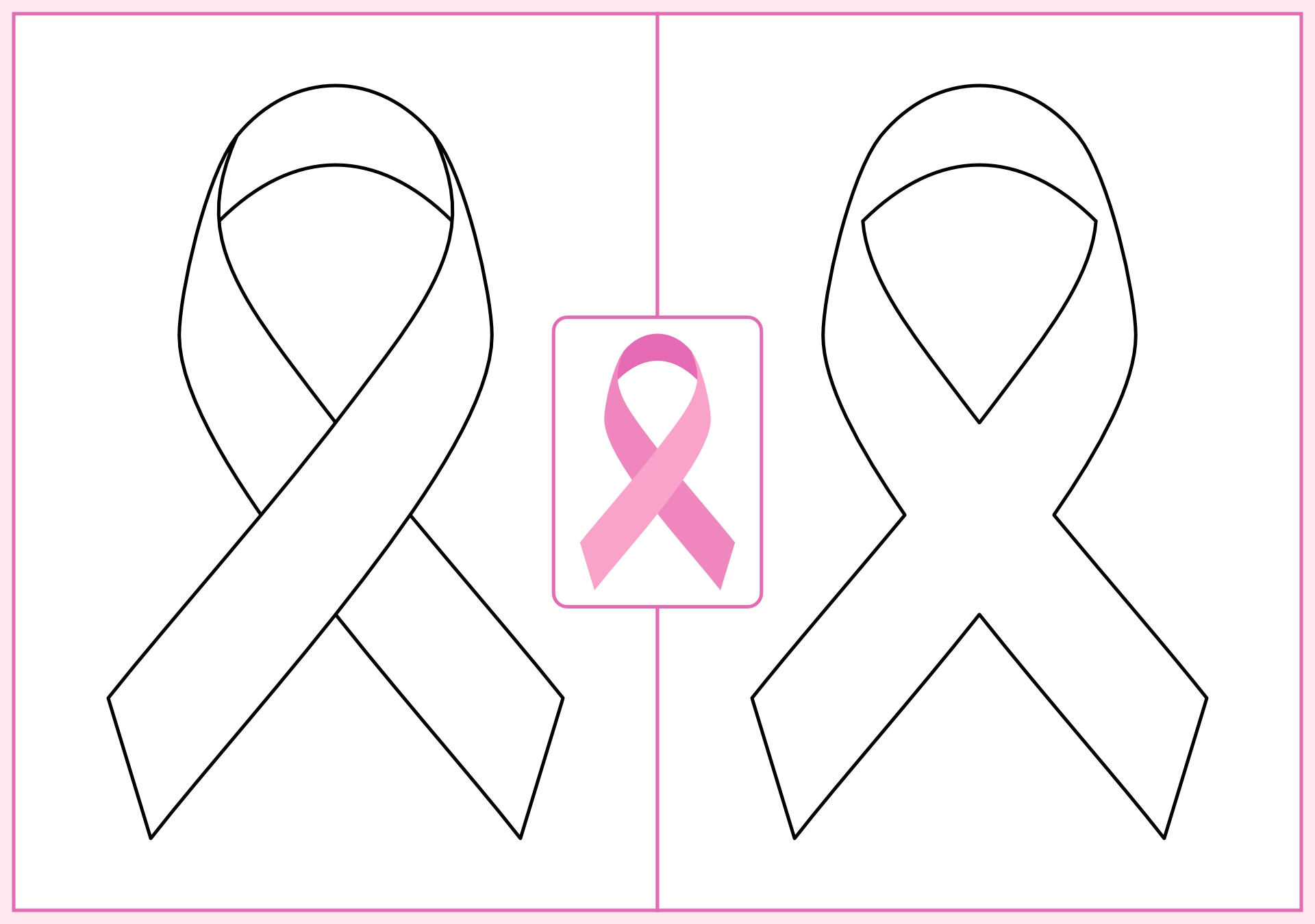 Pink Ribbon Stencil Printable