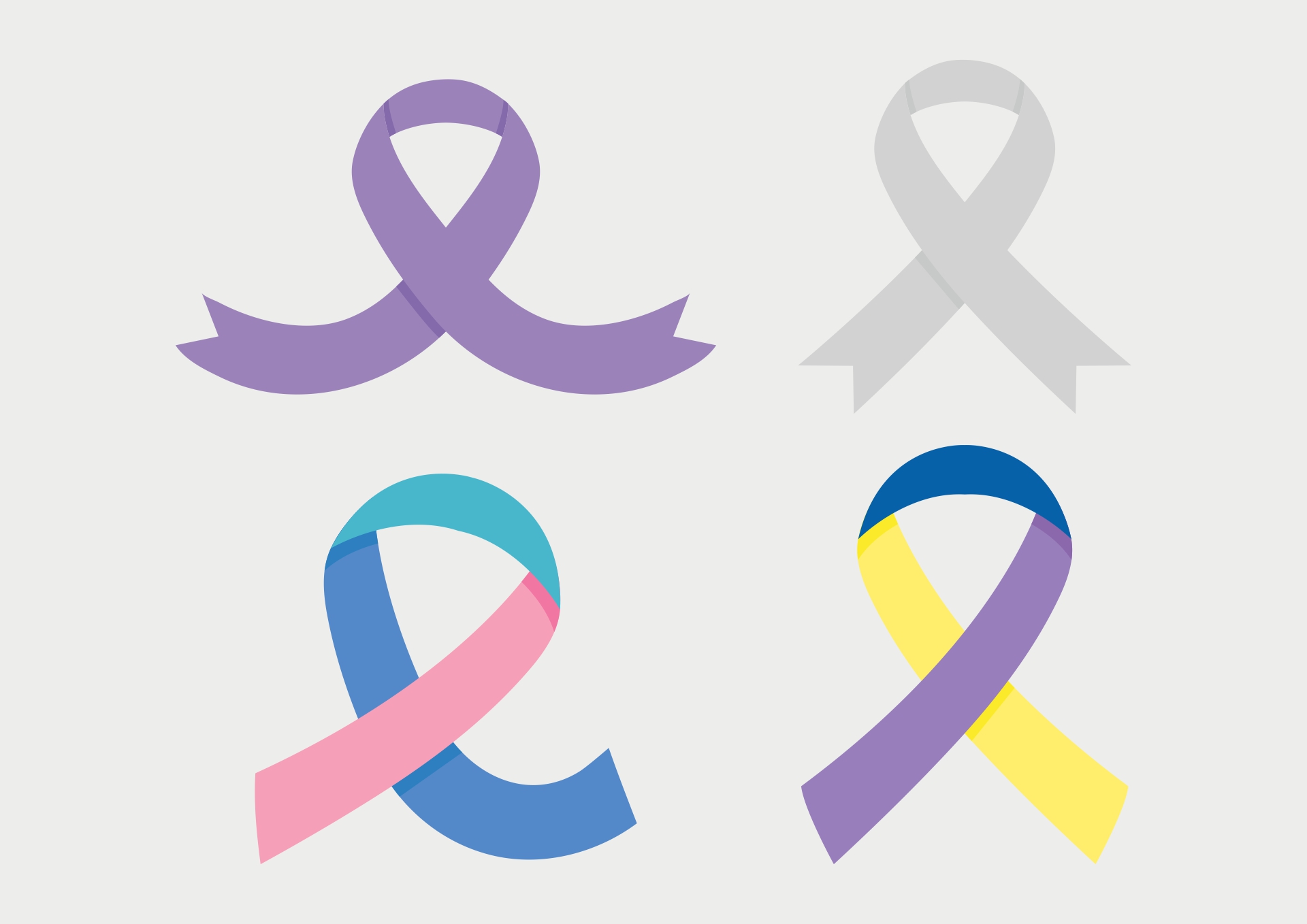 Printable Cancer Awareness Month Ribbon Display