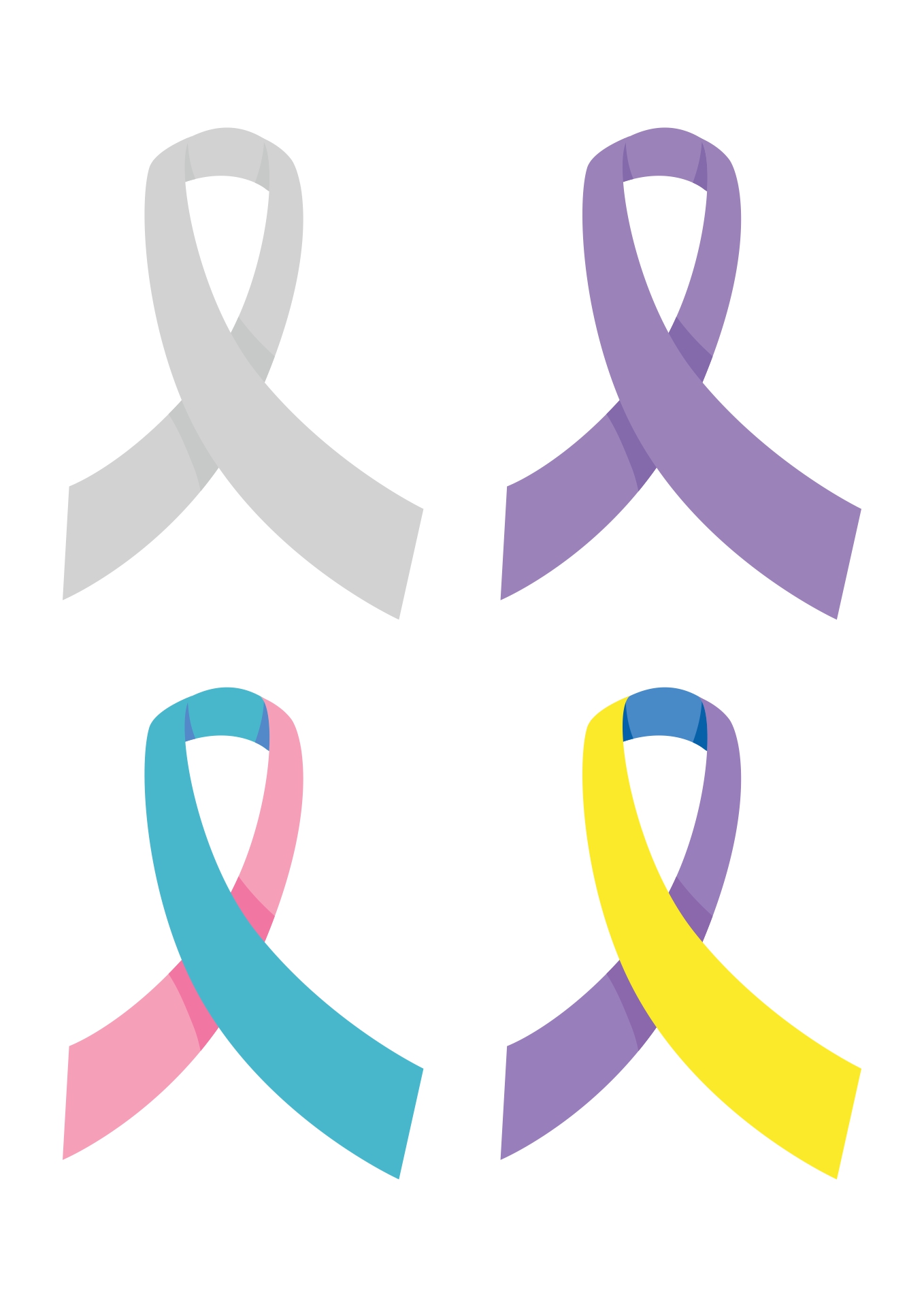 Printable Cancer Ribbon for Bulletin Board