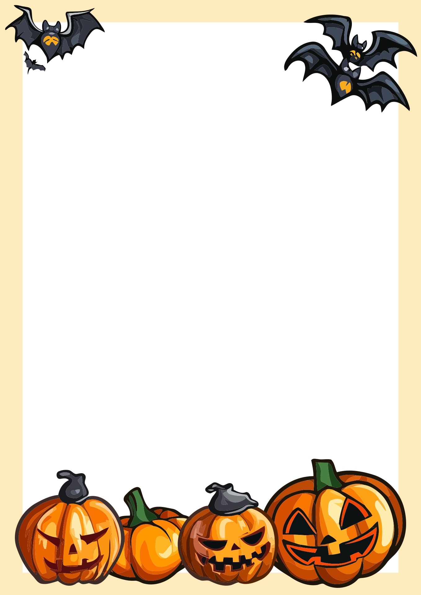 Printable Fall Pumpkin Borders for Scrapbooking