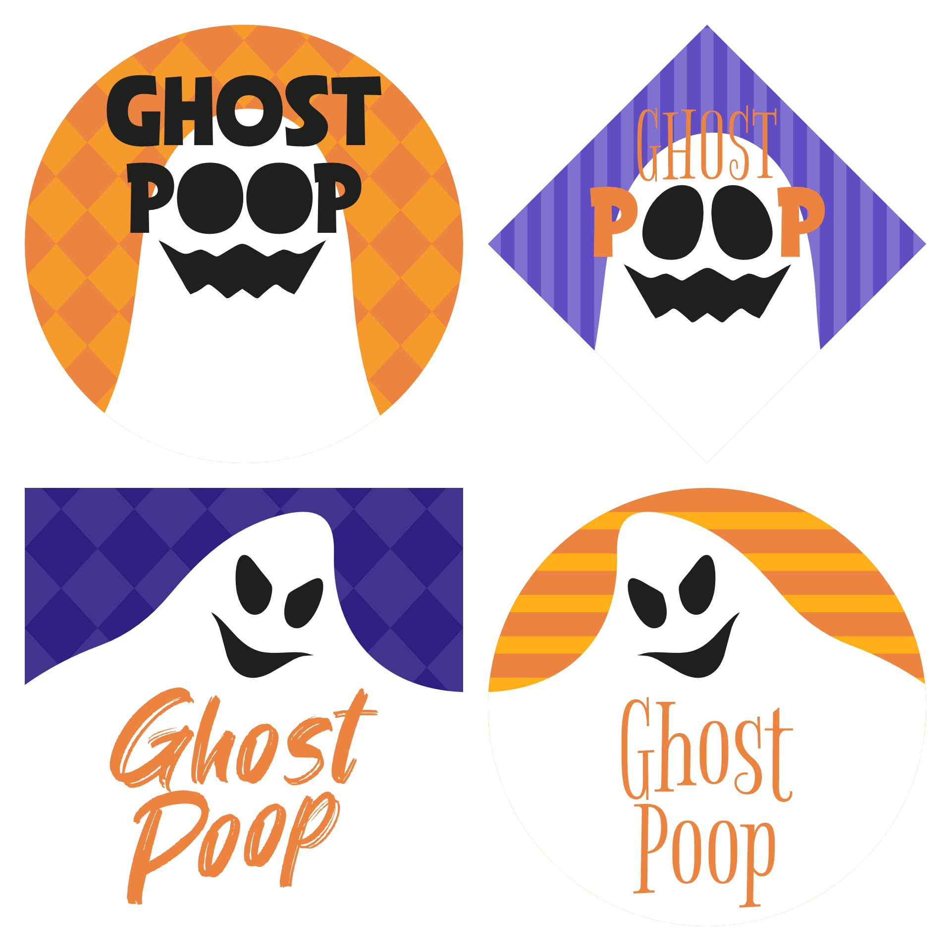 Printable Ghost Poop Gift Tags