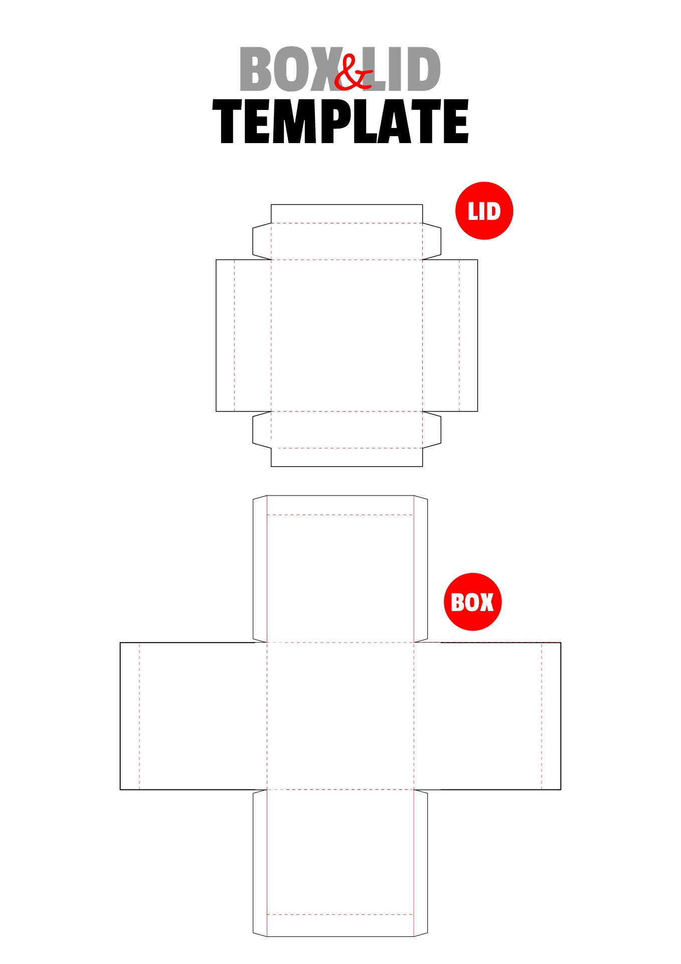 Printable Gift Box with Lid Template