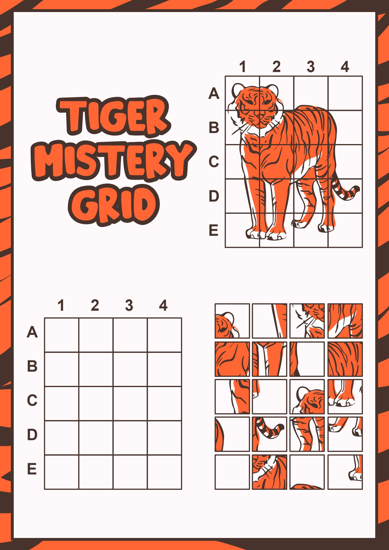 Printable Hidden Picture Grid Drawing Games