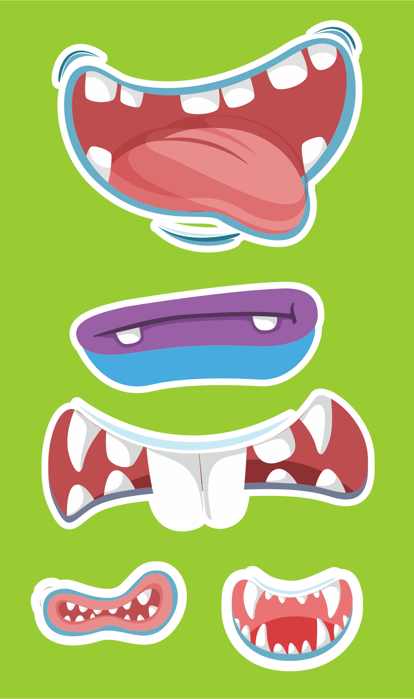 Printable Monster Mouth Cutouts for Kids