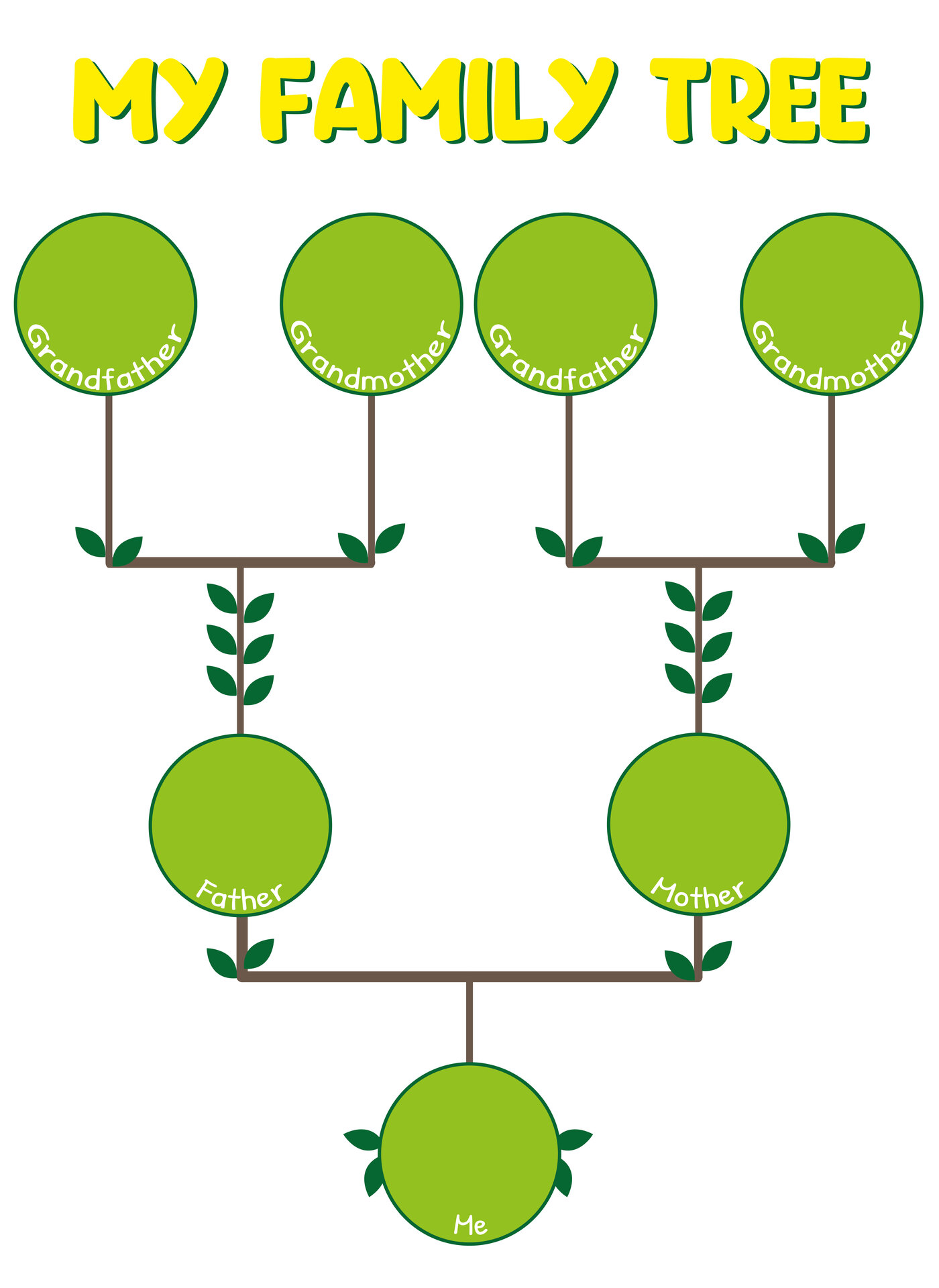 Printable My Family Tree Activity for Kids