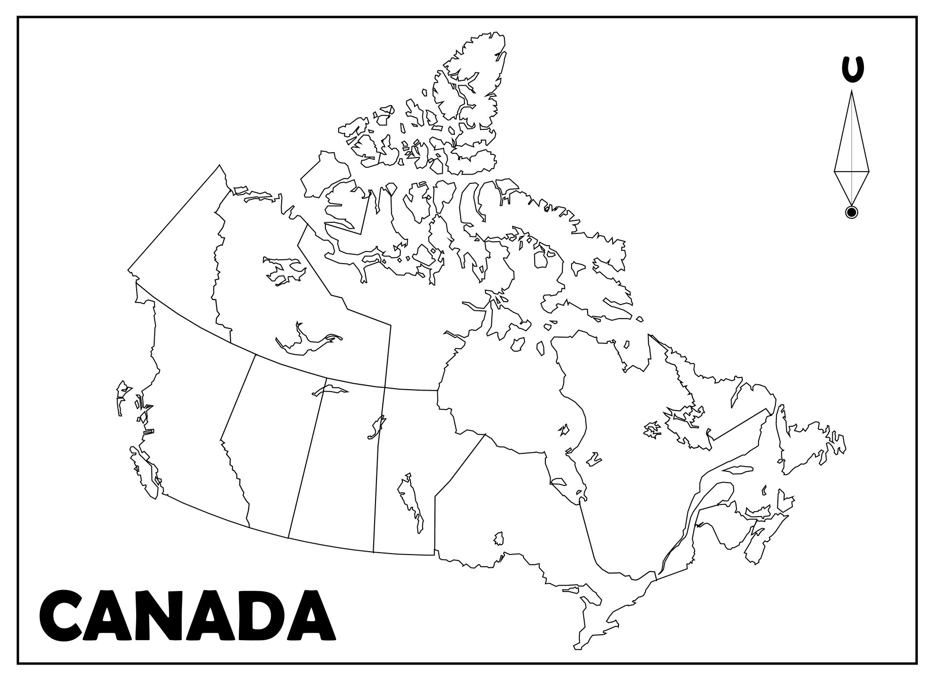 Printable Outline Maps of Canada for Schools