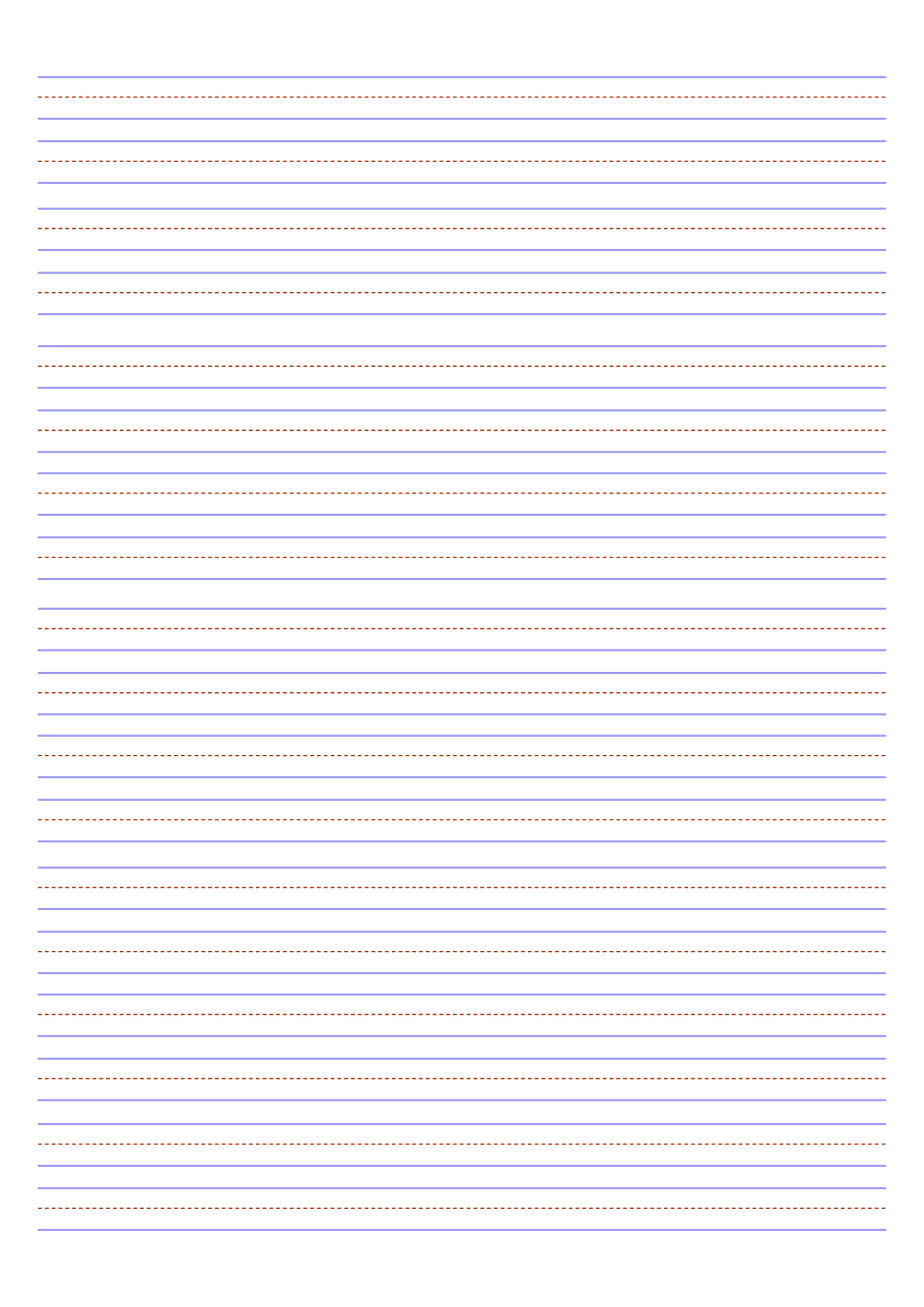 Printable Practice Writing Paper for First Graders