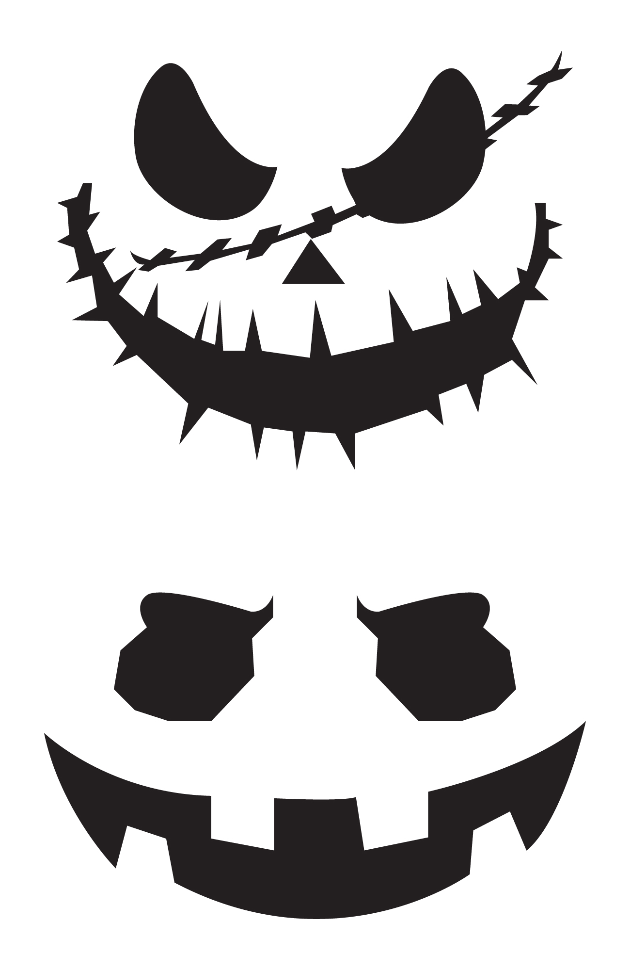 Printable Scary Pumpkin Carving Patterns for Halloween