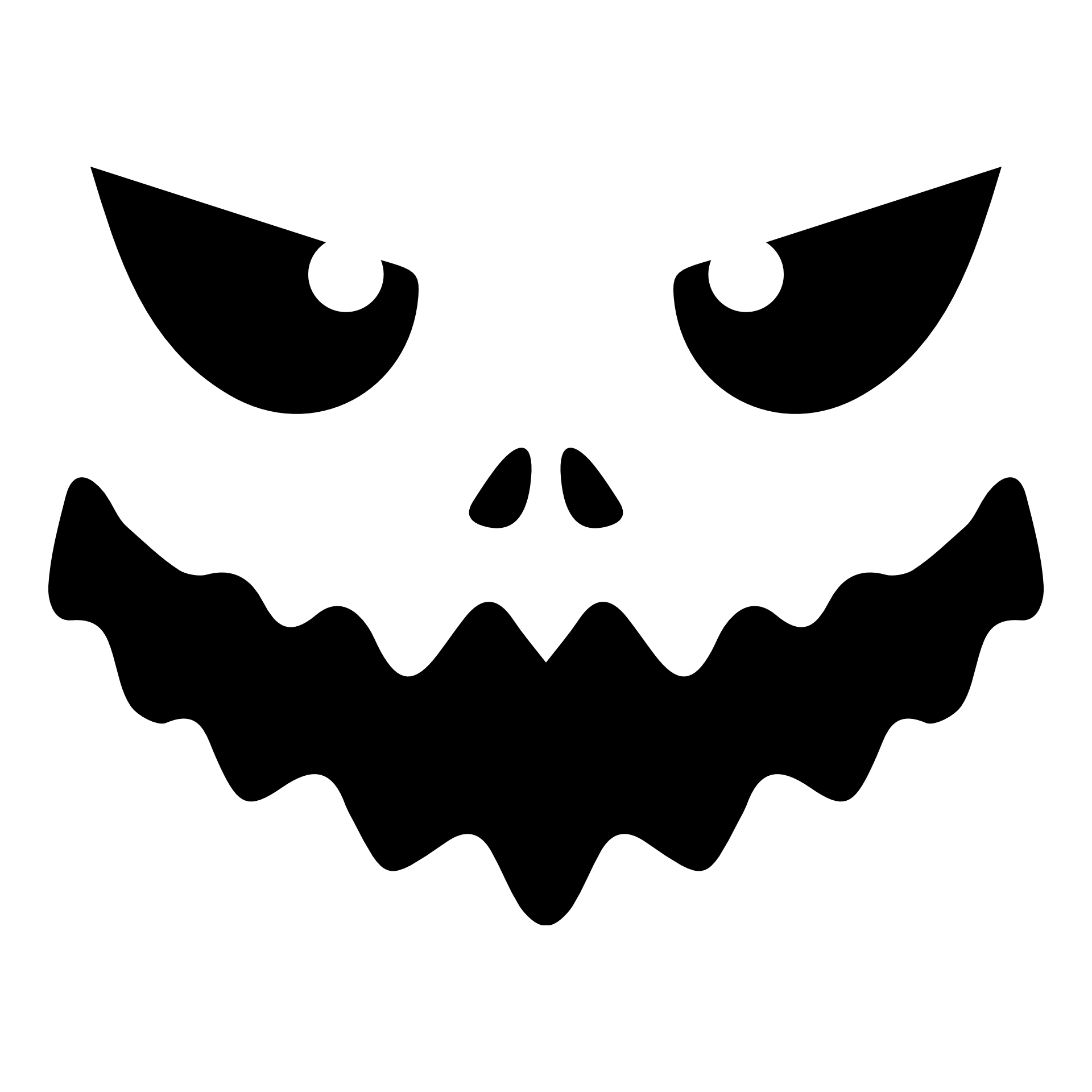 Printable Scary Pumpkin Carving Templates for Halloween