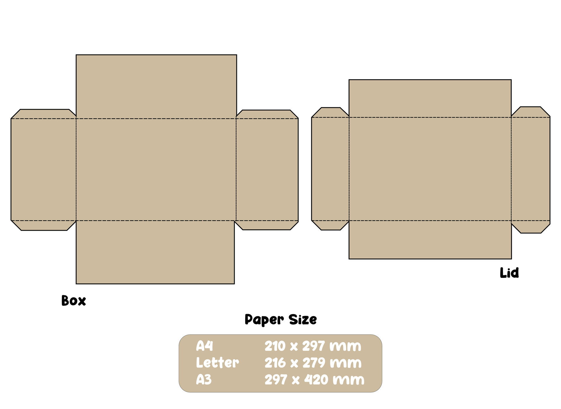 Printable Small Item Box with Fitted Lid