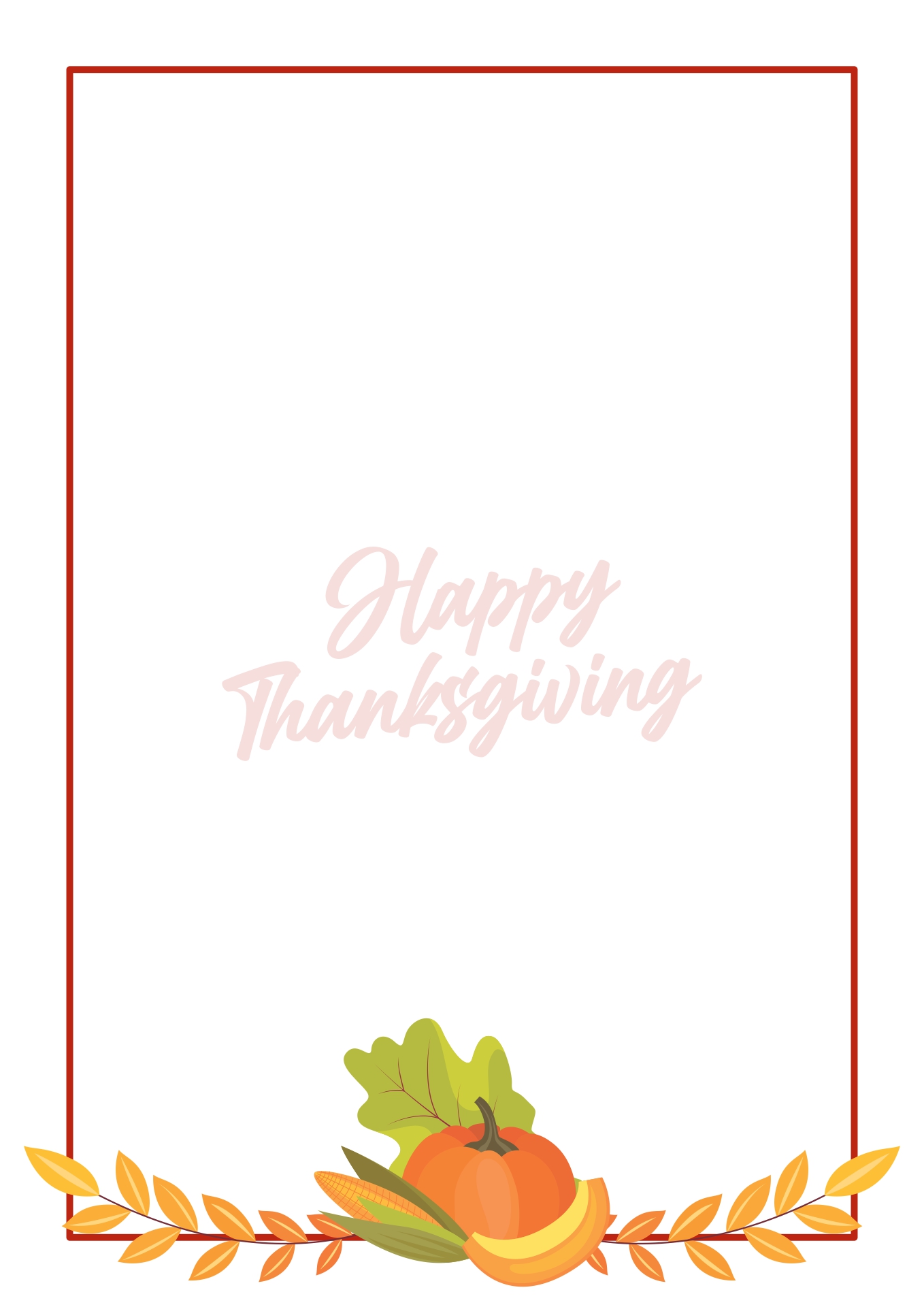 Printable Thanksgiving Borders for Invitations