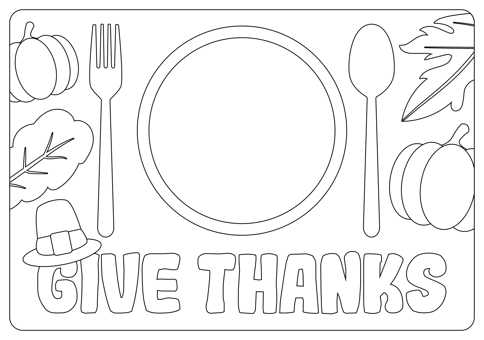 Printable Thanksgiving Placemat Crafts