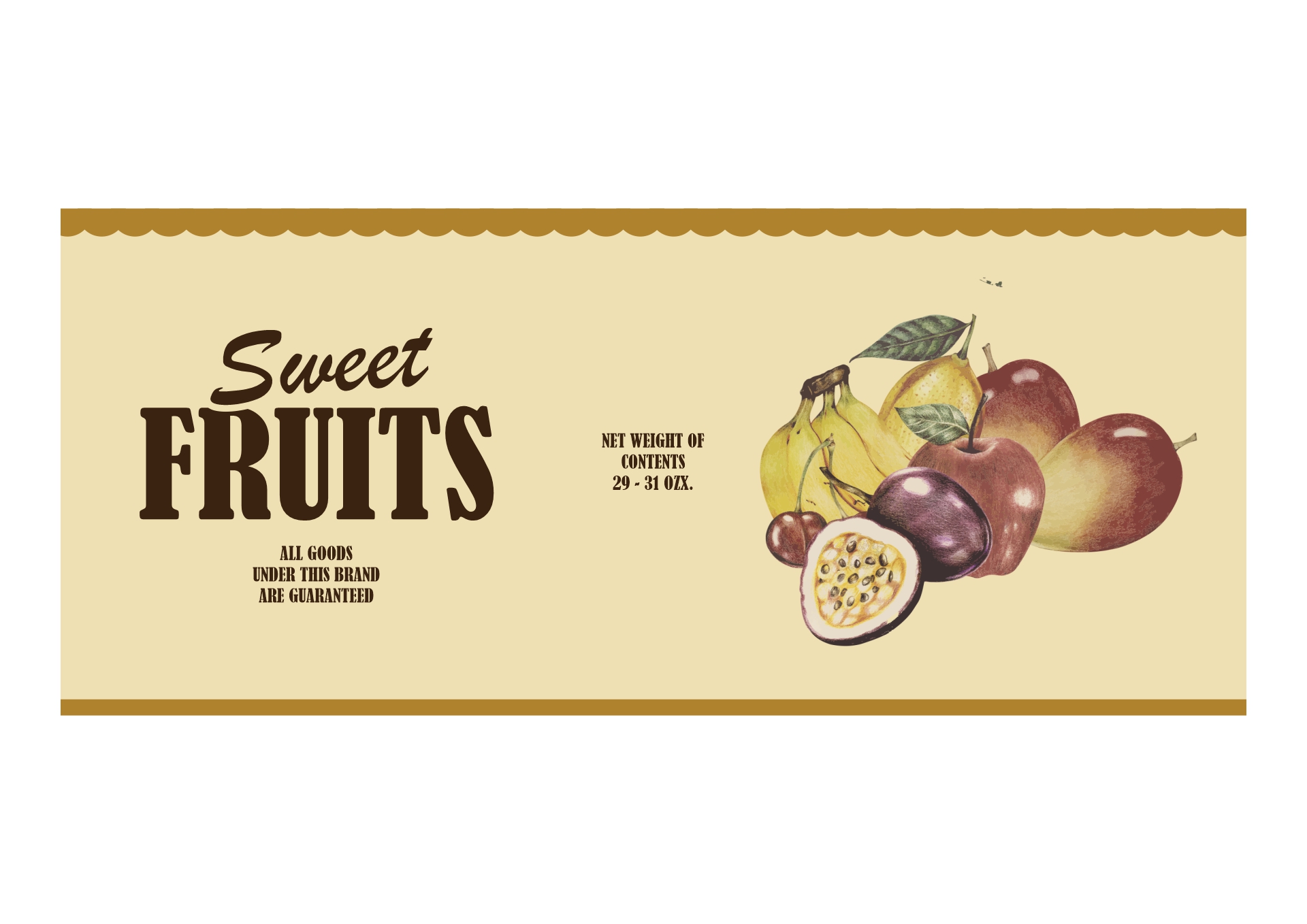 Retro 1930s Fruit Can Labels Printable