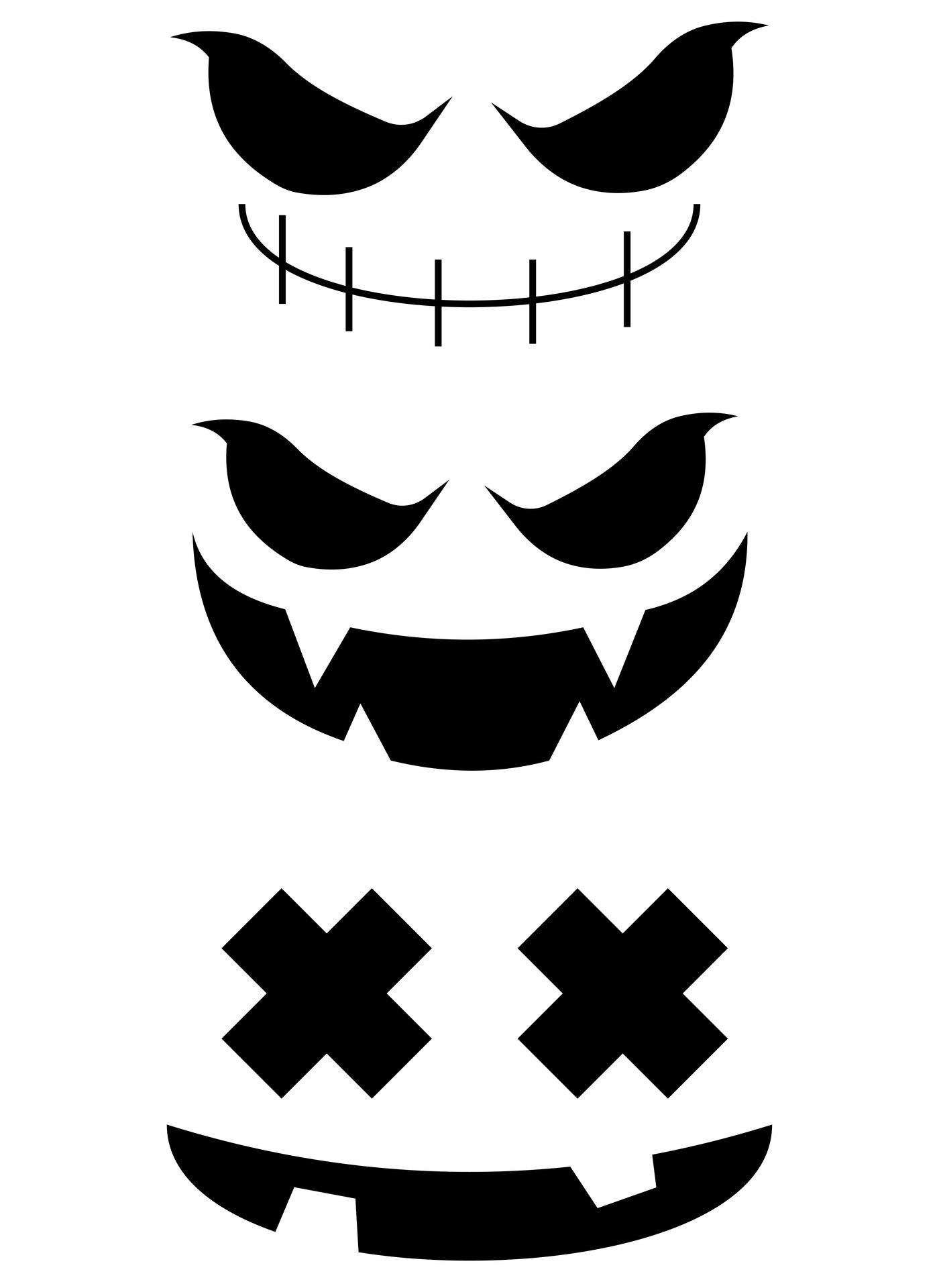 Scary Pumpkin Carving Stencils