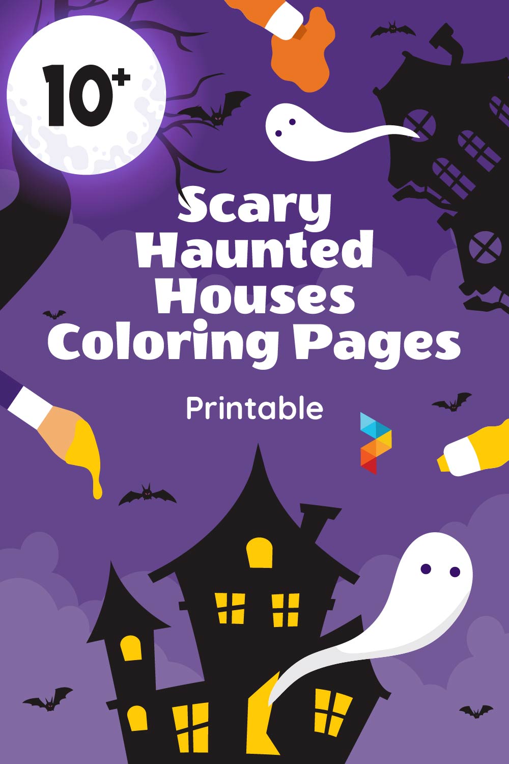 Scary Haunted Houses Coloring Pages