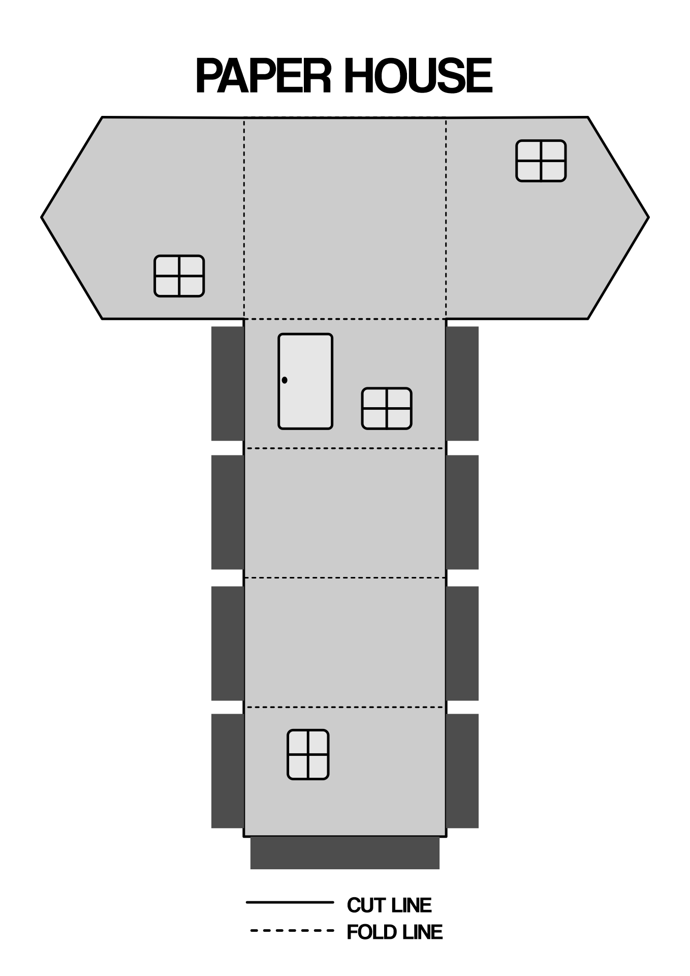 Simple Paper House Template