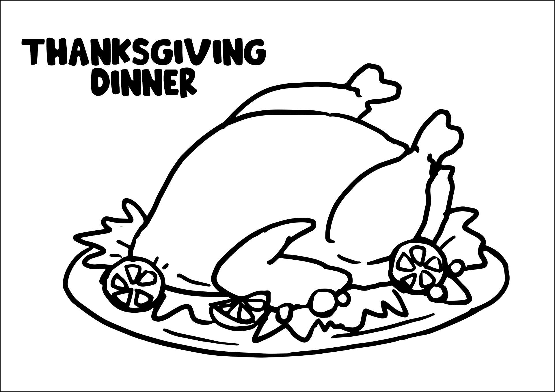 Thanksgiving Dinner Scene Coloring Pages