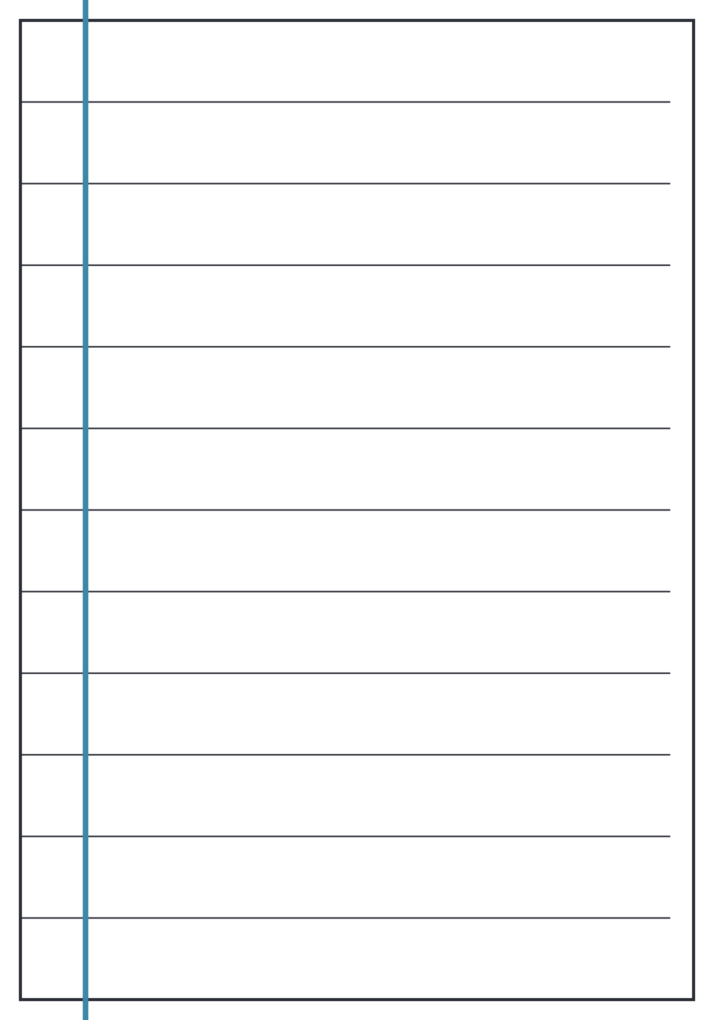 Wide Rule Lined Paper Printable