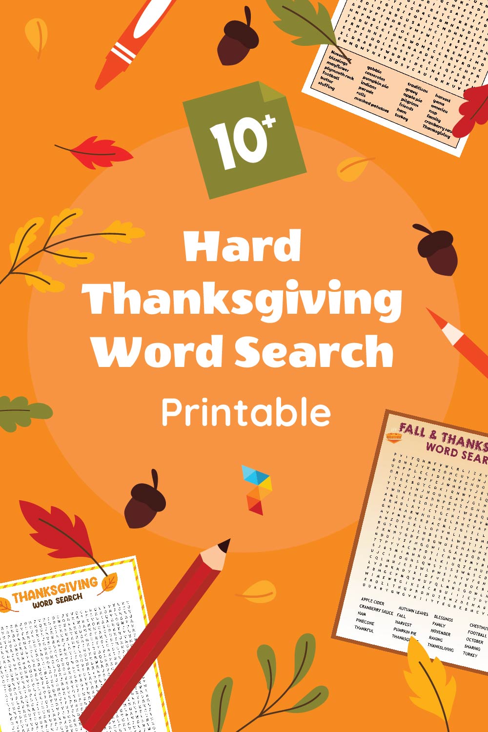 Hard Thanksgiving Word Search