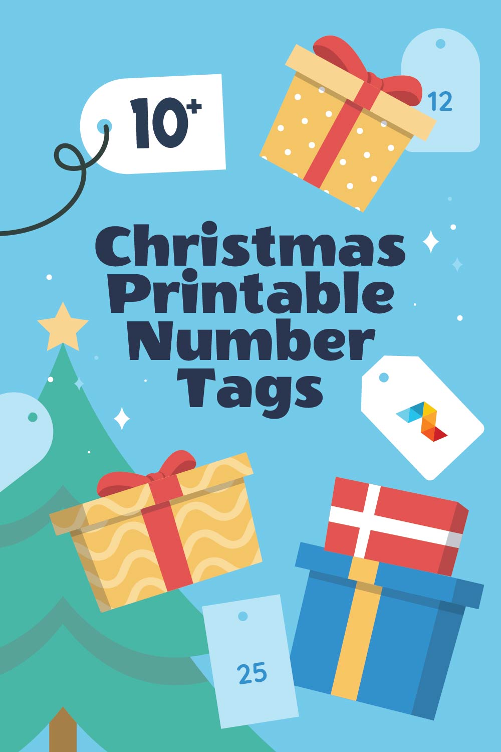 Christmas Number Tags