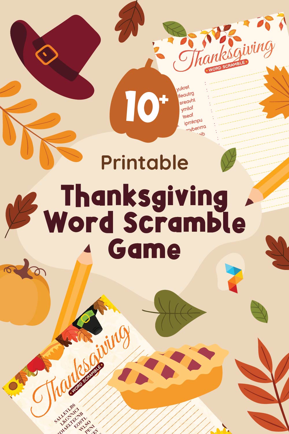 Thanksgiving Word Scramble Game