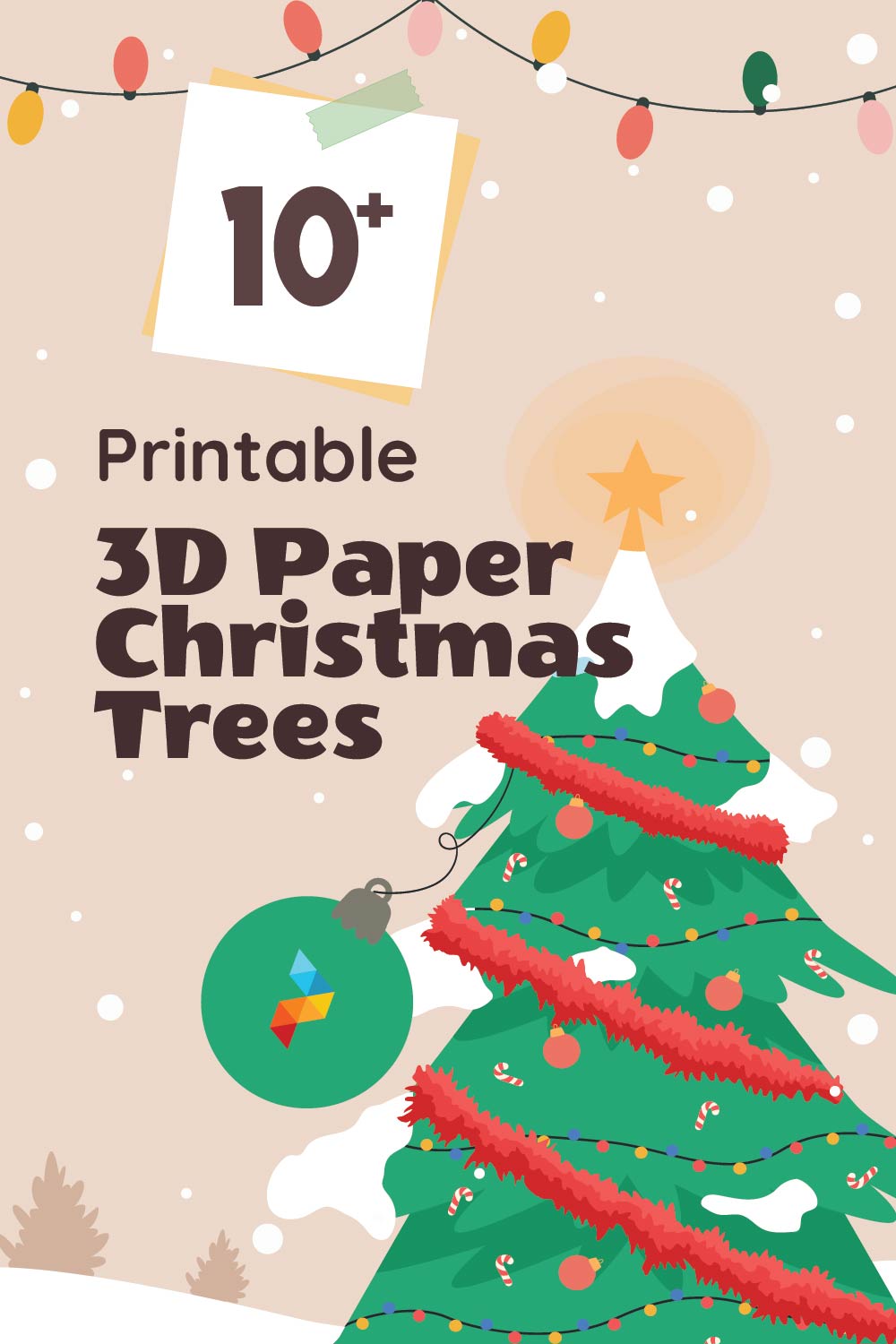 3D Paper Christmas Trees