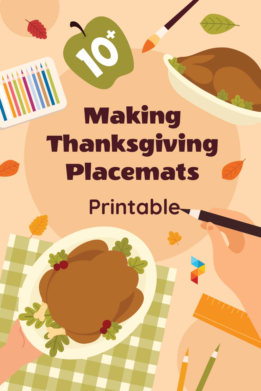 Making Thanksgiving Placemats