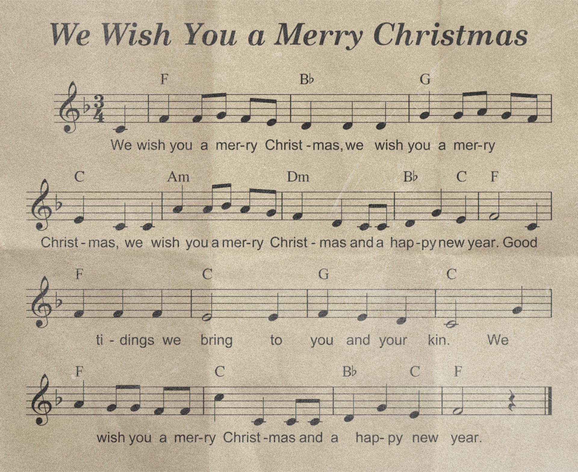 Antique Holiday Song Sheet Music Printables