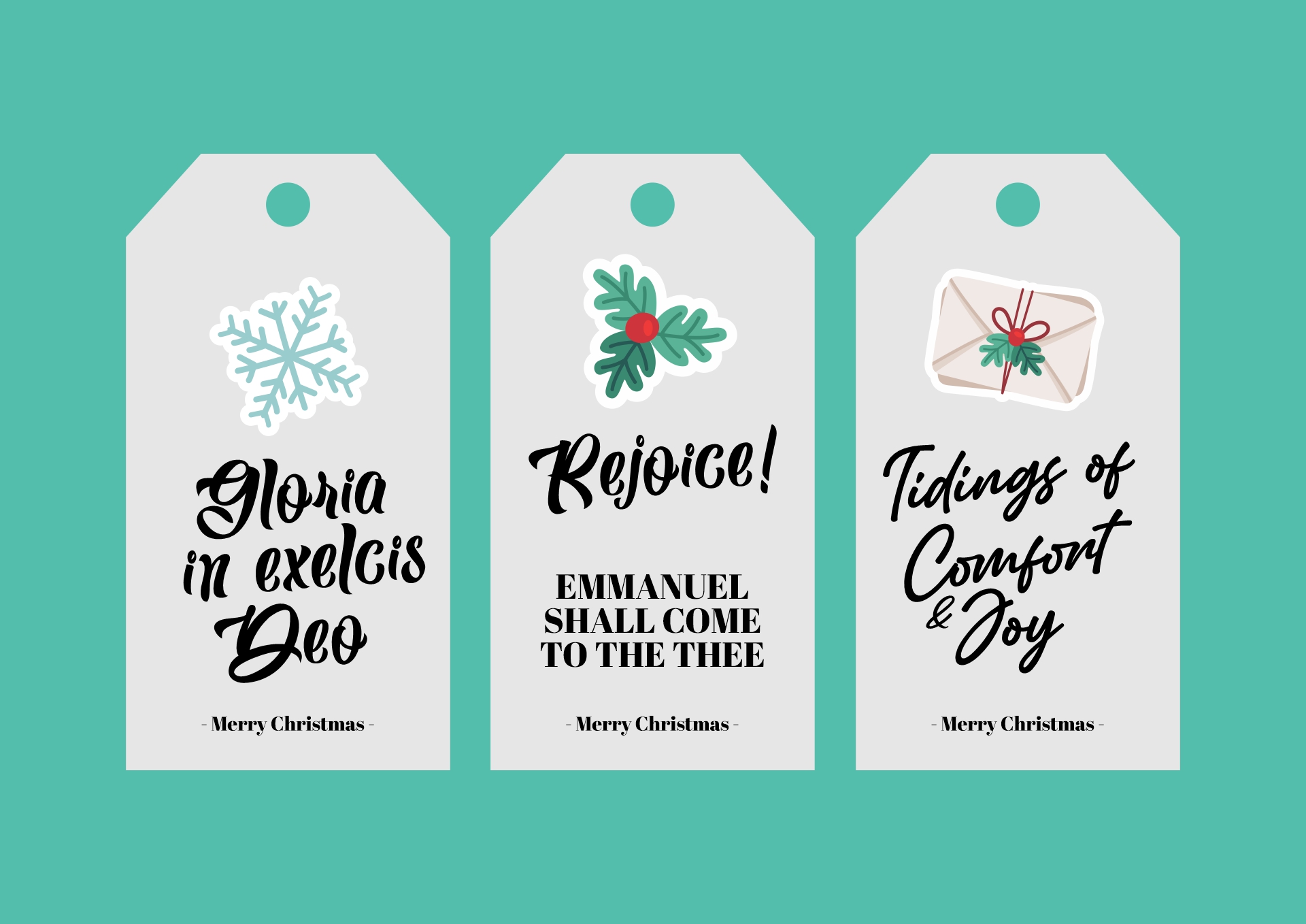 Biblical Christmas Tags for Gifts Printable