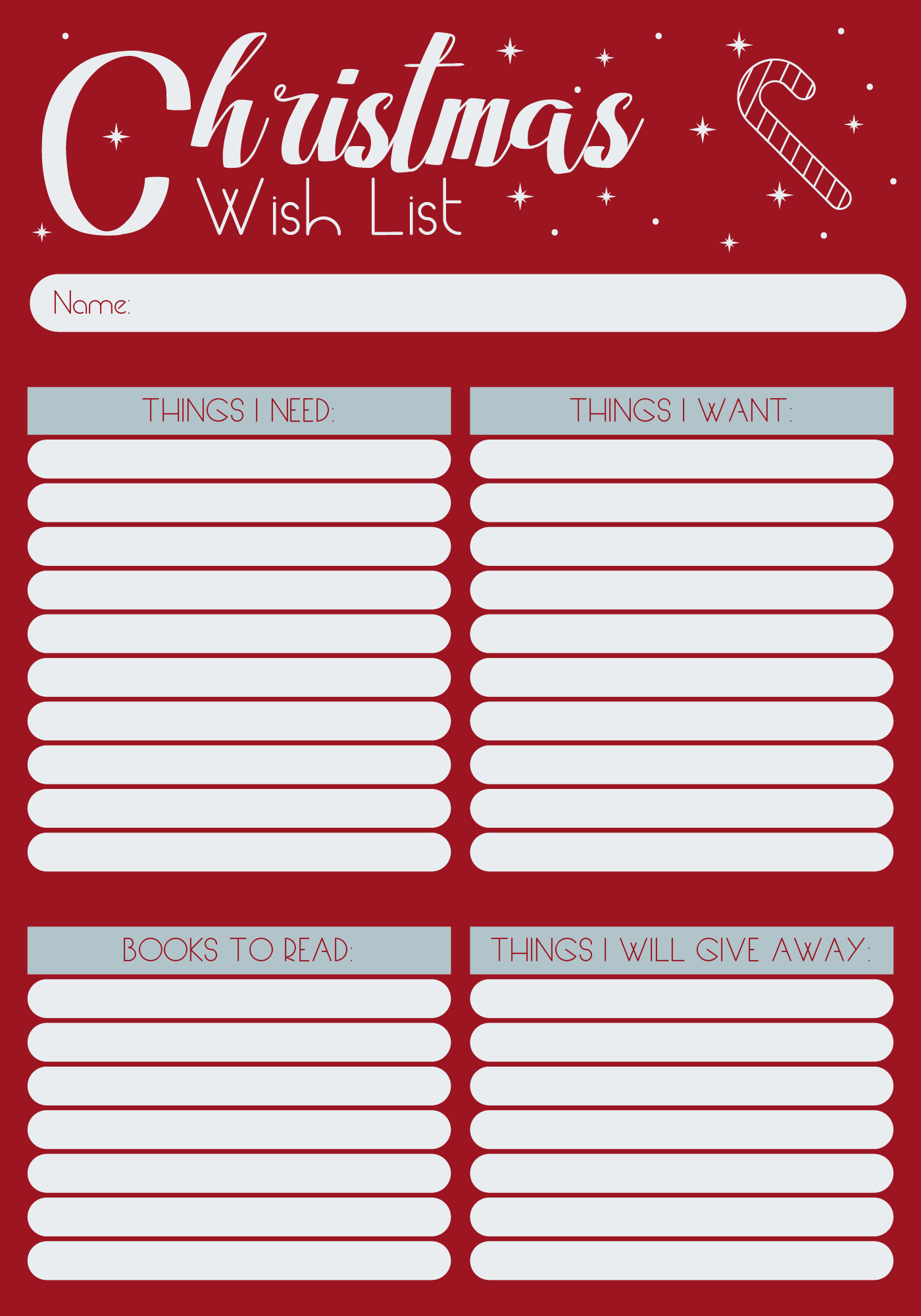 Childrens Christmas Wish List Stationery