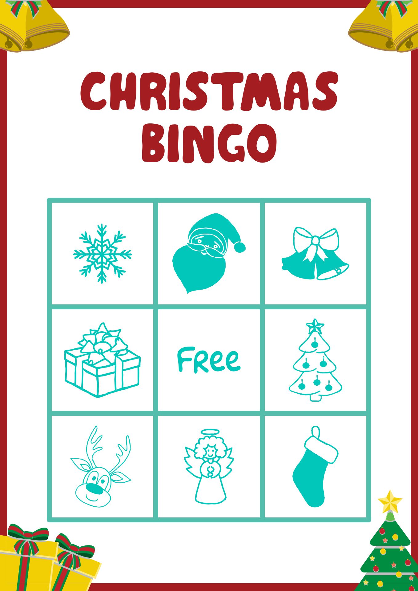 Christian Christmas Symbols Bingo Game Printable