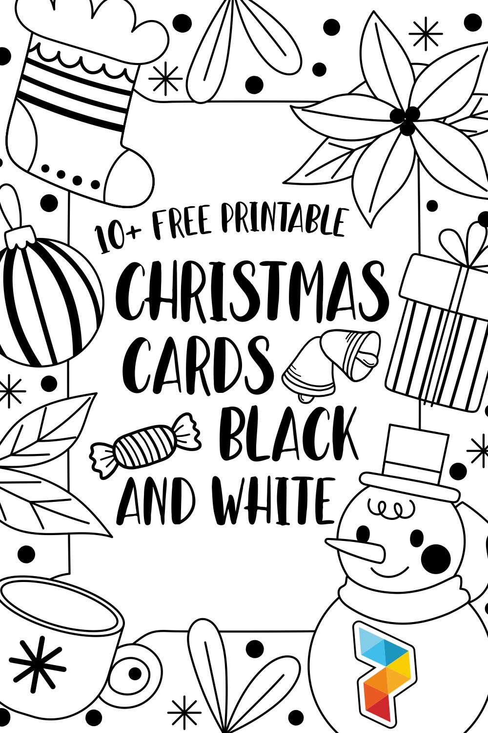 Christmas Cards Black And White