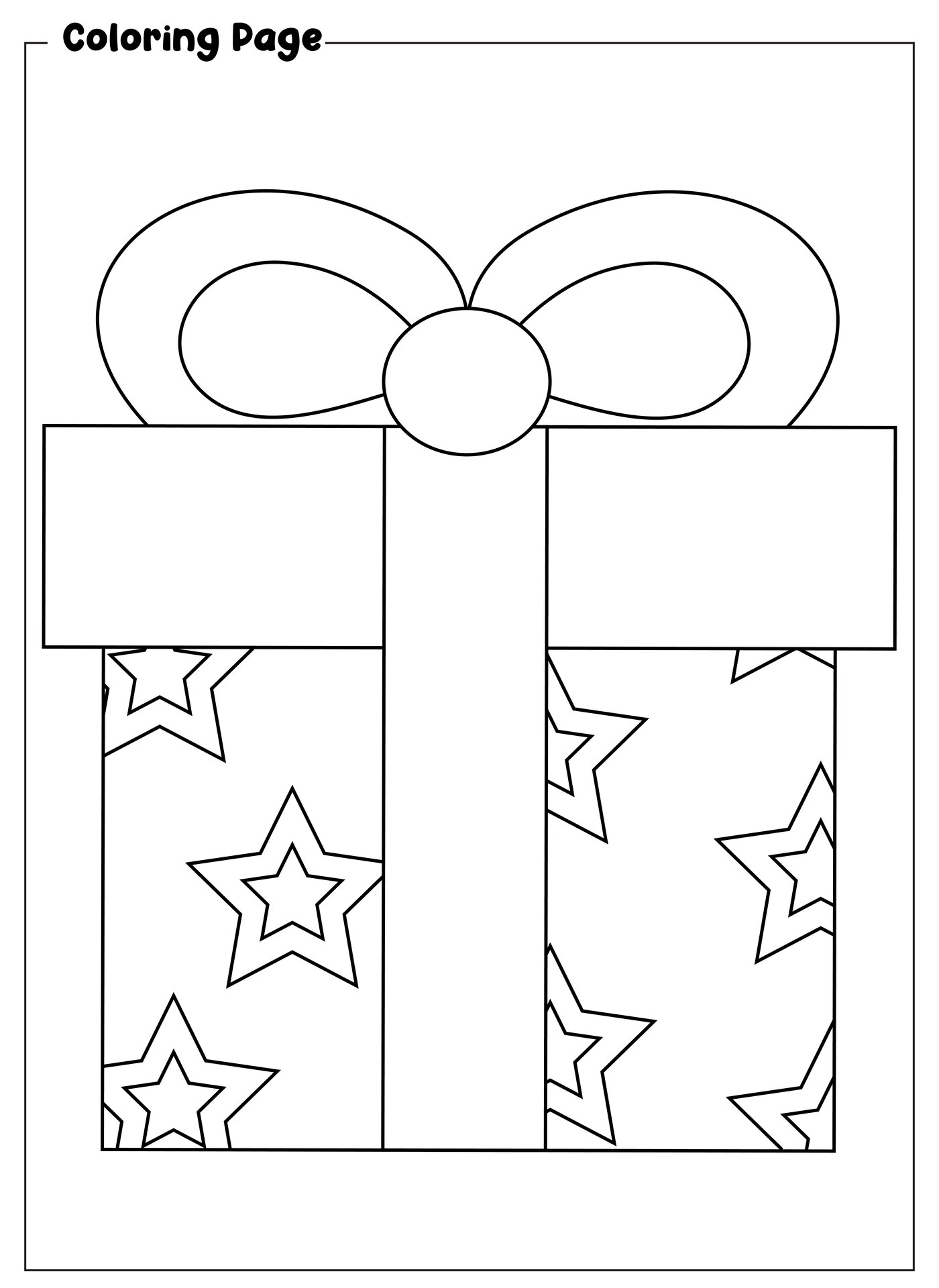 Christmas Gift Coloring Pages