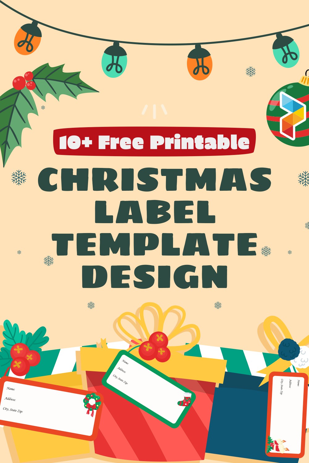 Christmas  Label Template Design