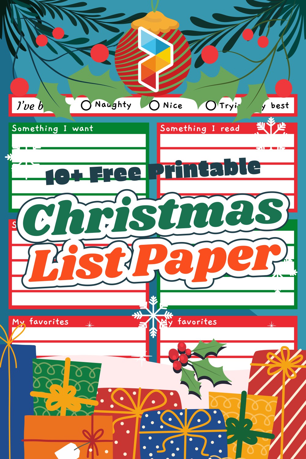 Christmas List Paper