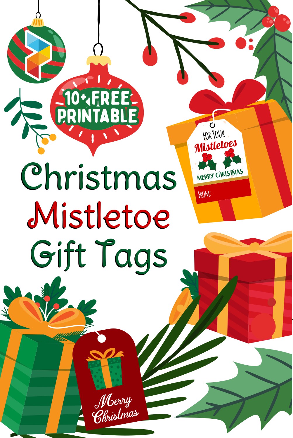 Christmas Mistletoe Gift Tags